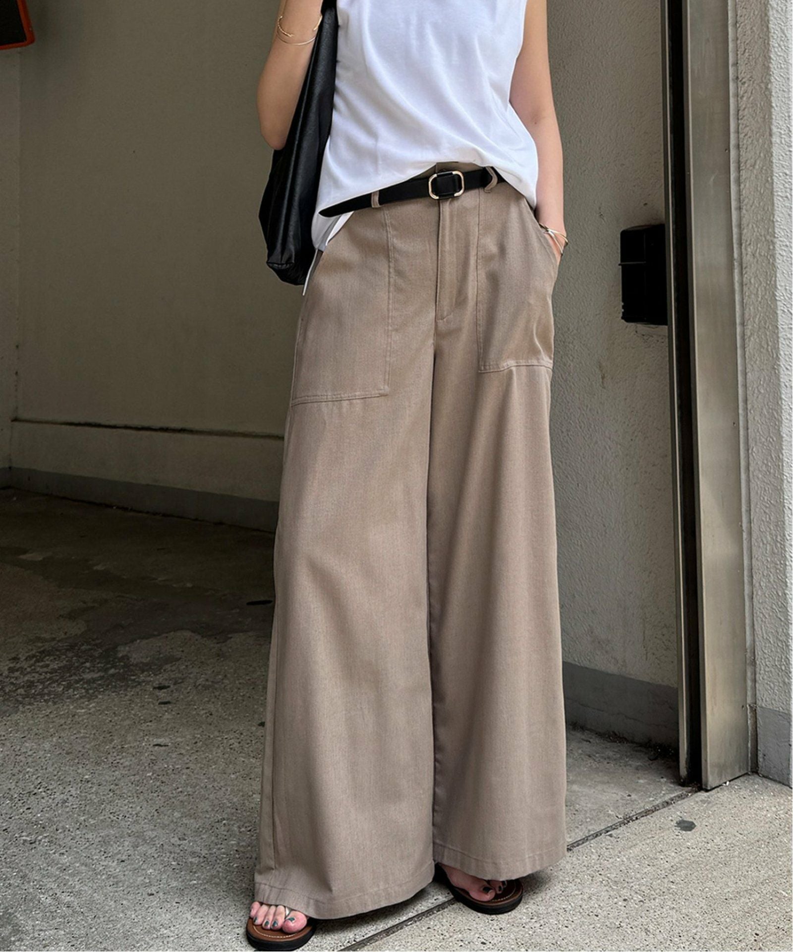 リネン混ベイカーワイドパンツ,LBC| TOKYO DESIGN CHANNEL