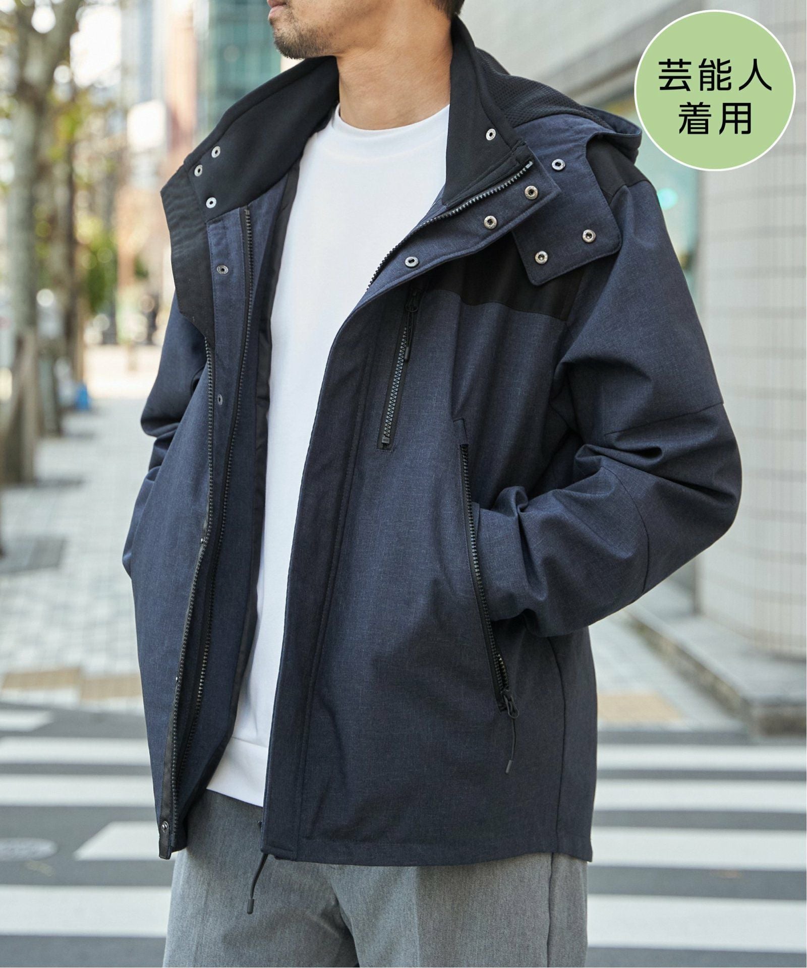 ikka ダウンコート　ジャケット　コート　防寒着　メンズ　サイズL グレー　フード付き ikka（イッカ） ダウンジャケット ダウン グリーンダウンジャケット