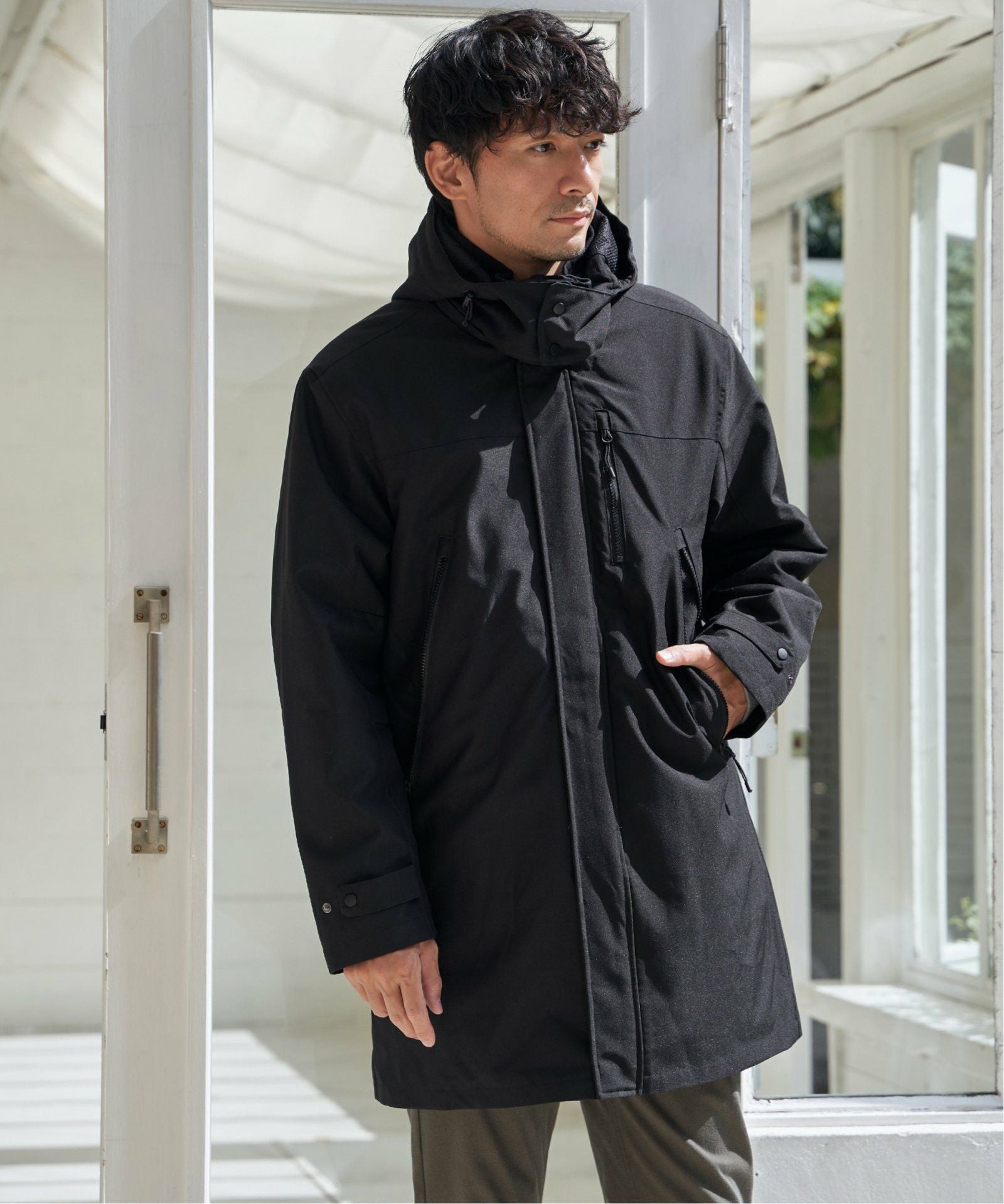 撥水】sorona(R) 3WAYロングコート,ikka| TOKYO DESIGN CHANNEL