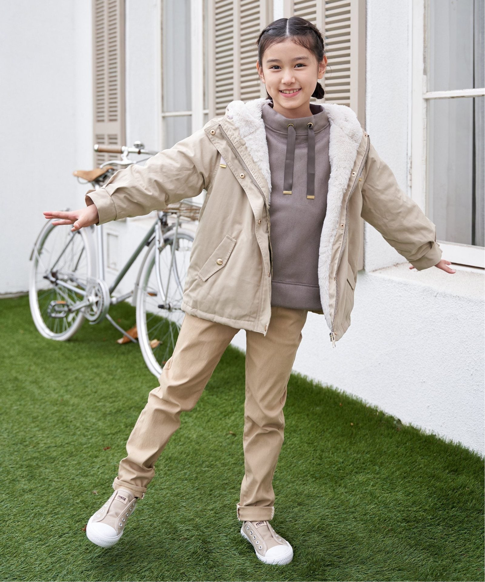 親子コーデ】GOKU楽パンツ スーパーストレッチ5P（120~160cm）,ikka