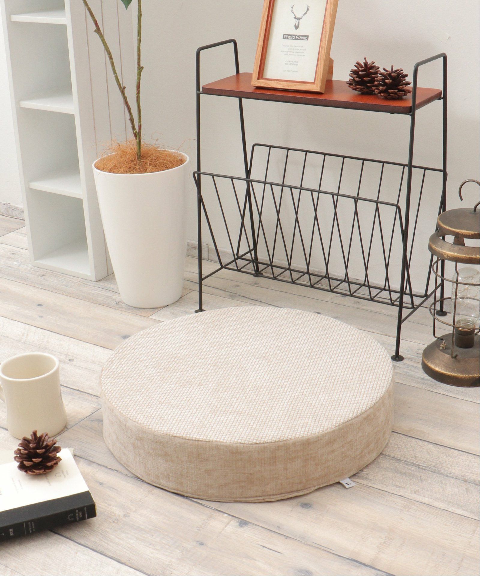 ベロアコンビシートクッション ラウンド H8cm,LBC| TOKYO DESIGN CHANNEL