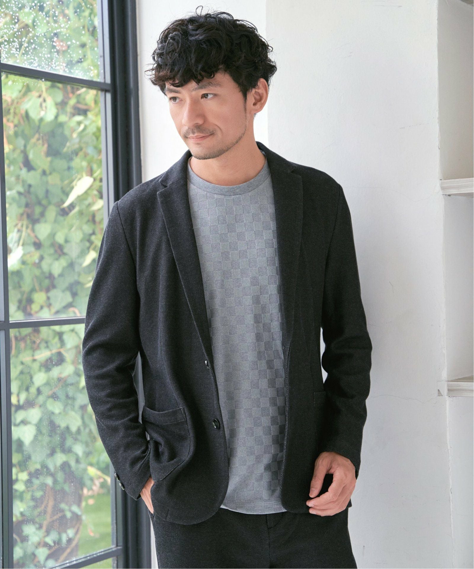 セットアップ対応】GOKU楽ワークハニカムデニムジャケット,ikka| TOKYO