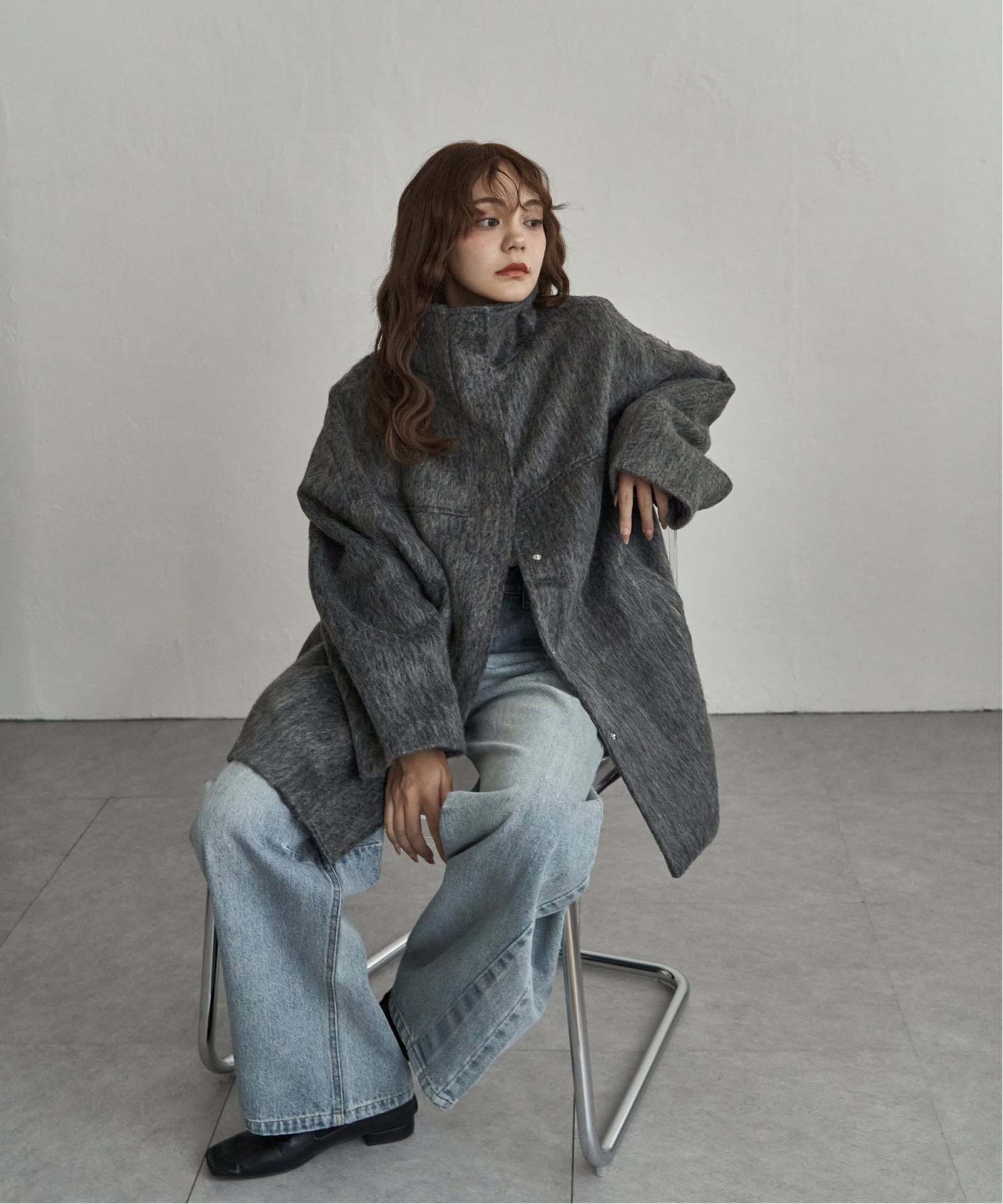 notch. by yui 】シャギースタンドカラーコート,notch.| TOKYO DESIGN