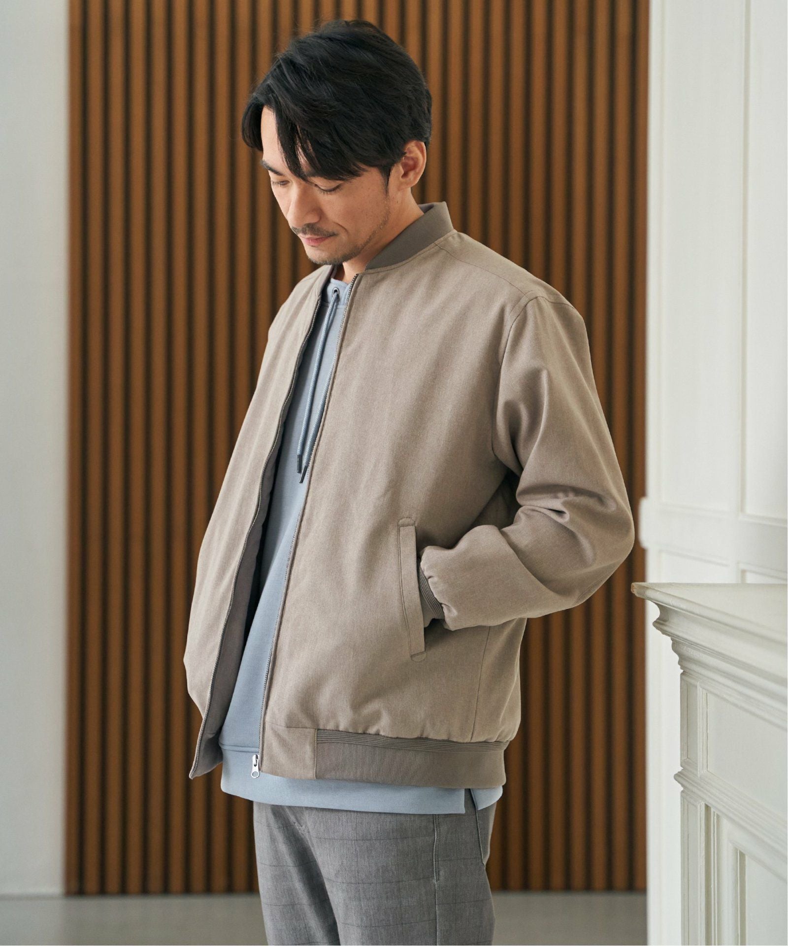 ライナー付きブルゾン 2WAYライナー付きリブブルゾン,ikka| TOKYO DESIGN CHANNEL