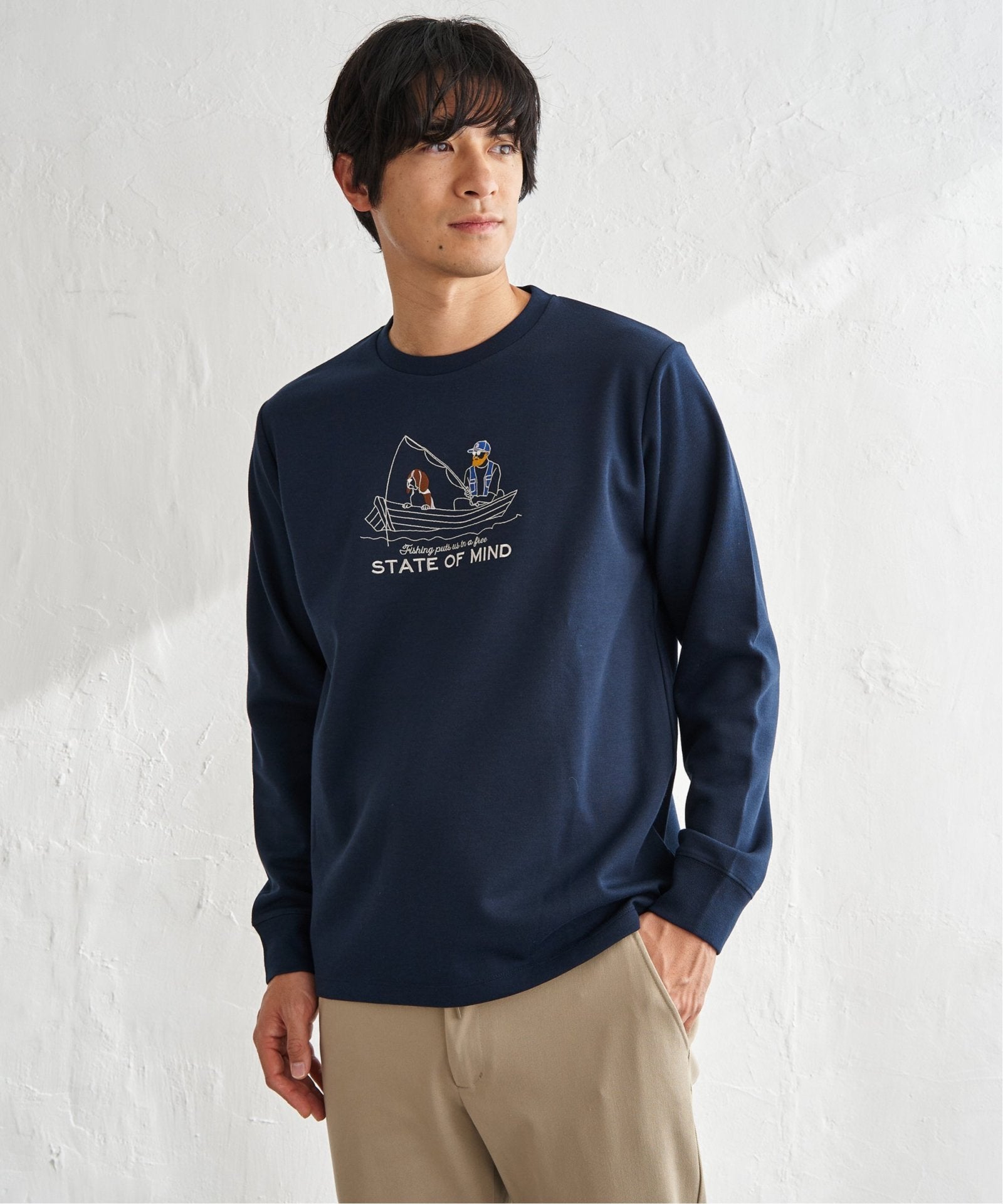 イチカページ ポンチスリーメン刺繍Tシャツ,ikka| TOKYO DESIGN CHANNEL
