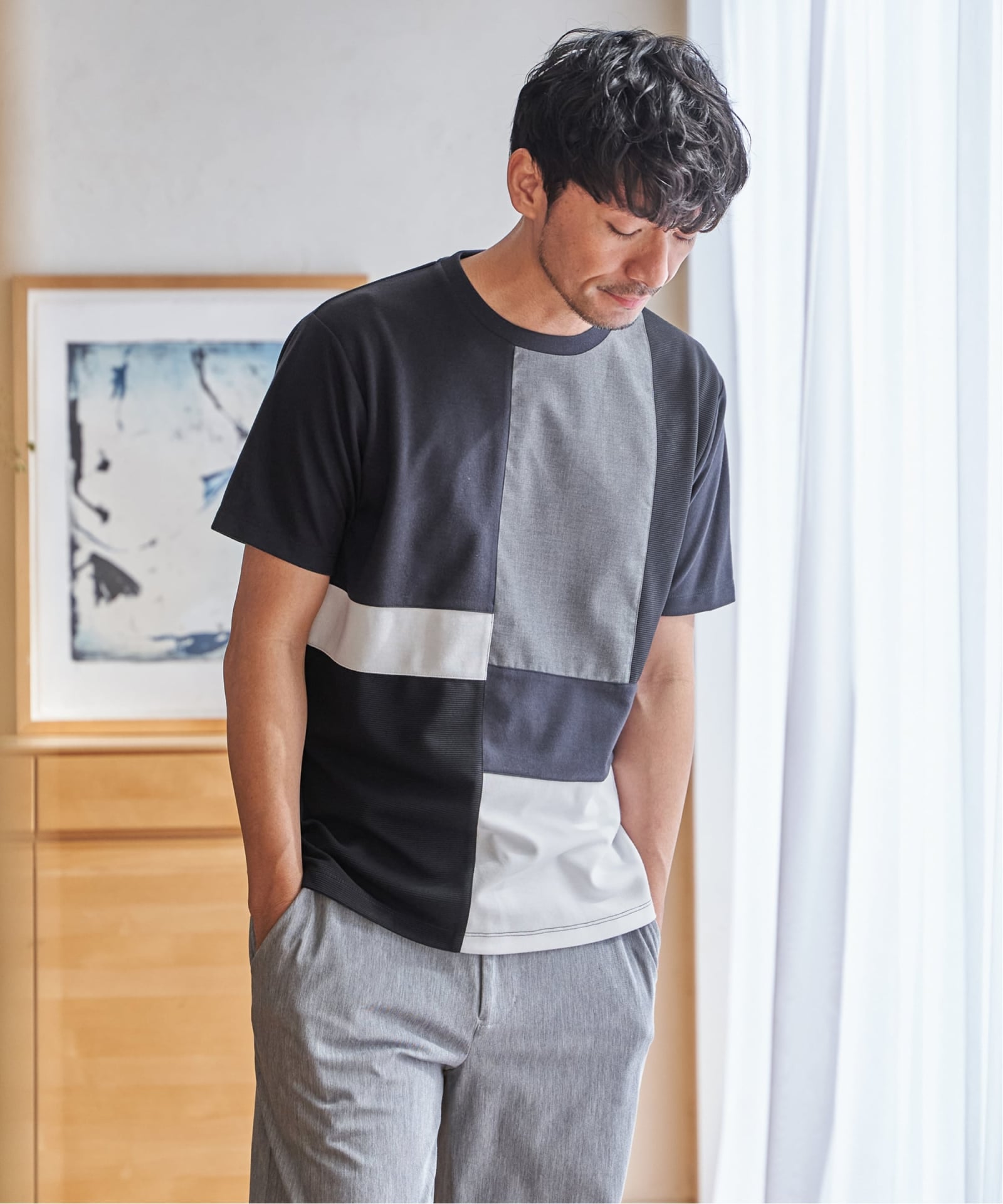 coldf33t tシャツ 接触冷感】ブロックス冷感切り替えTシャツ,ikka| TOKYO DESIGN CHANNEL