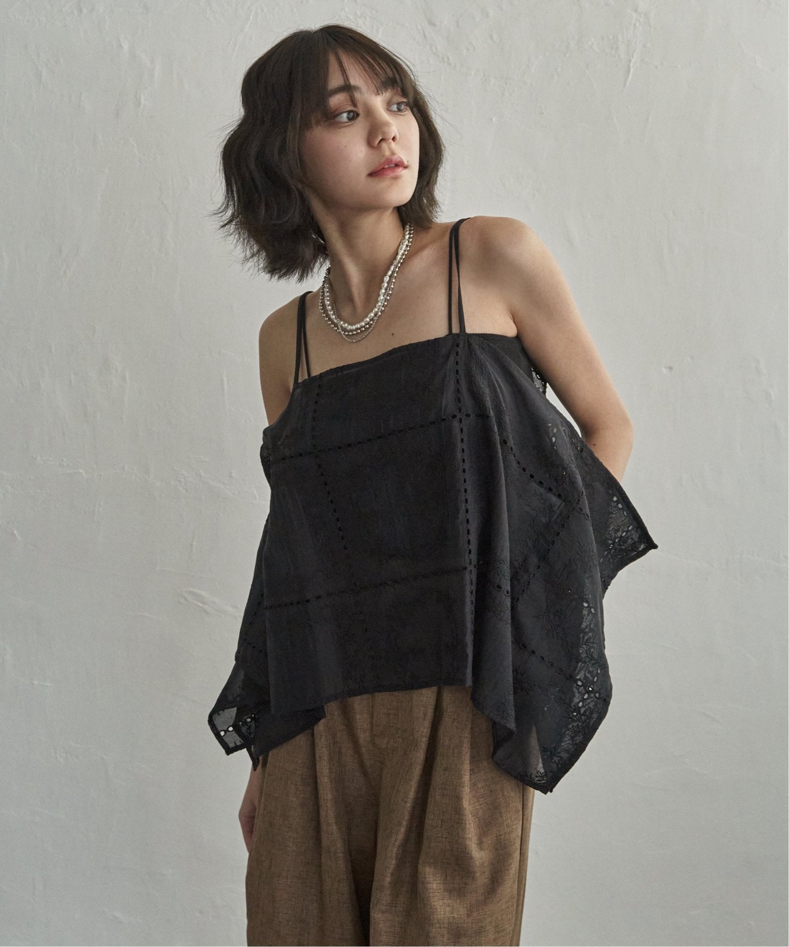 セットアップ対応】パッチワーク風刺繍キャミソール,notch.| TOKYO