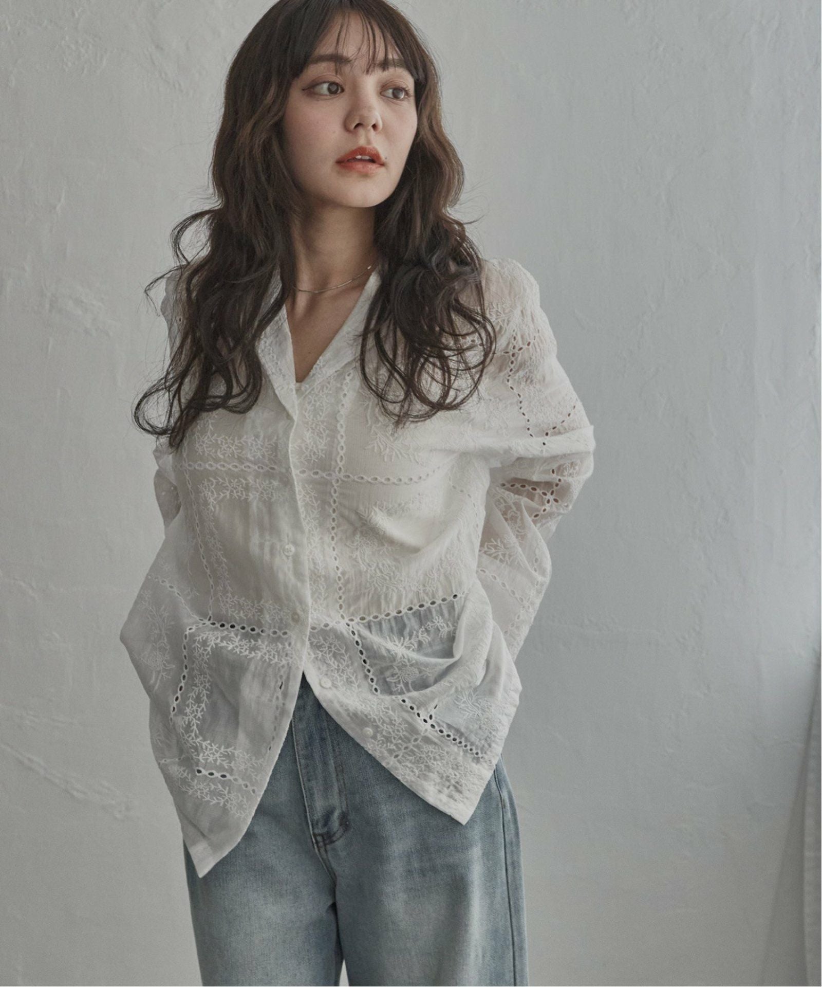 パッチワーク風刺繍シャツ,notch.| TOKYO DESIGN CHANNEL