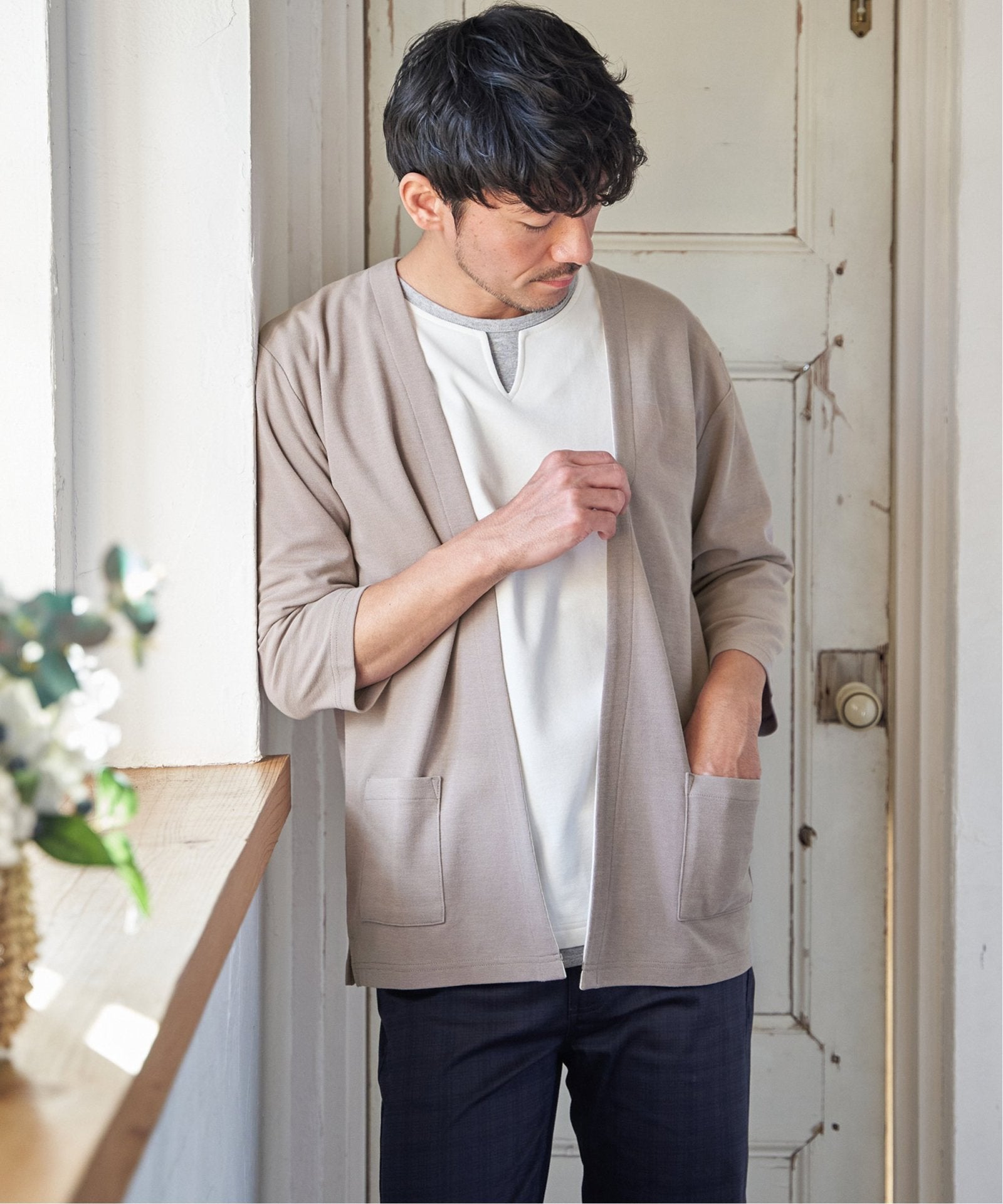 抗菌防臭】GOKU楽冷感7分袖カーディガン,ikka| TOKYO DESIGN CHANNEL