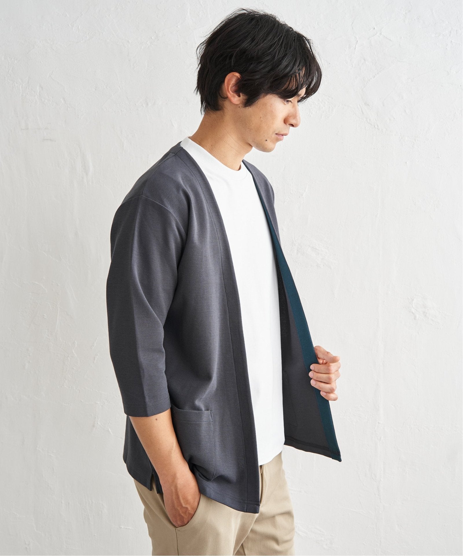 抗菌防臭】GOKU楽冷感7分袖カーディガン,ikka| TOKYO DESIGN CHANNEL