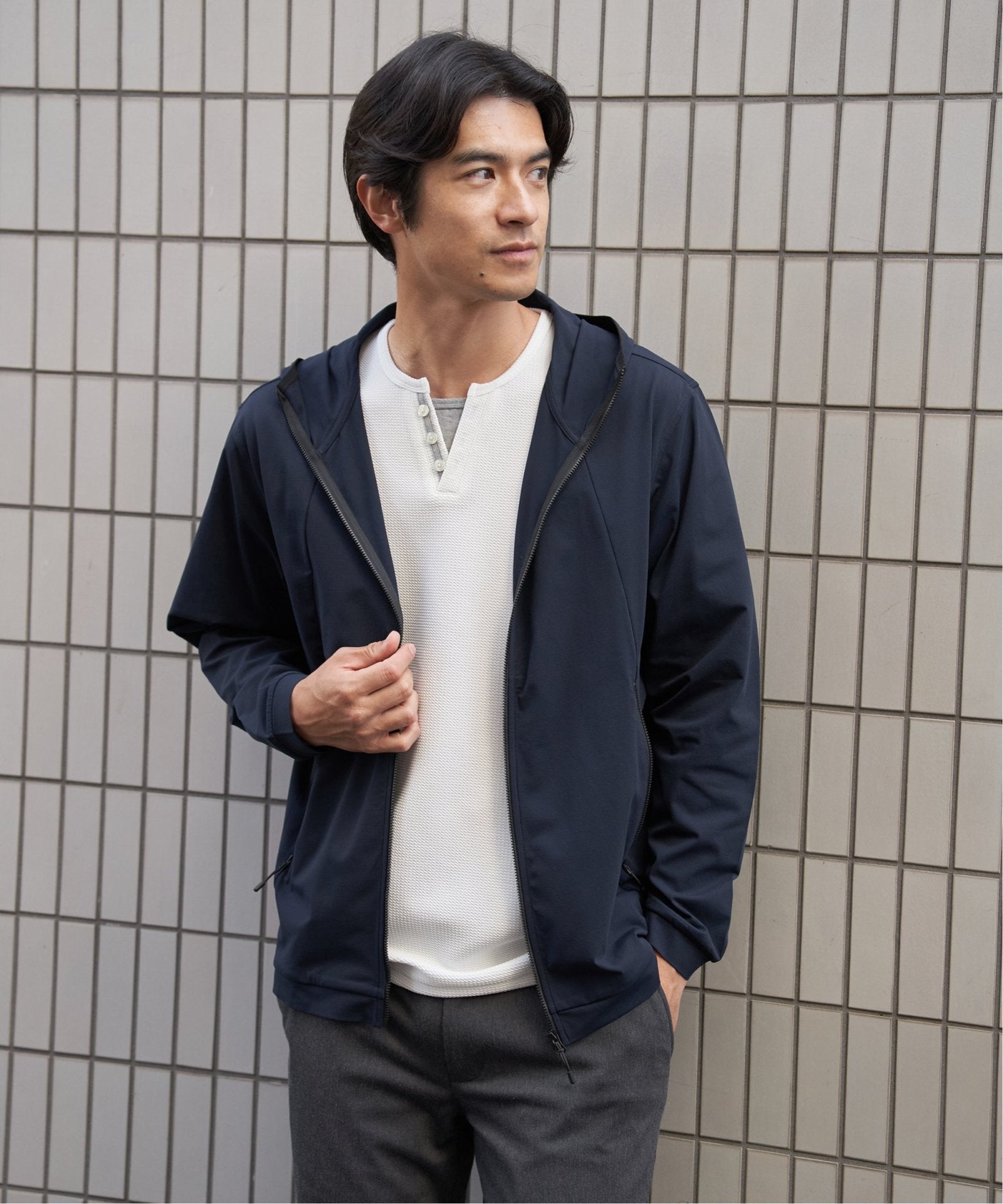 吸水速乾／UVカット】ドライメッシュZIPパーカ,ikka| TOKYO DESIGN CHANNEL