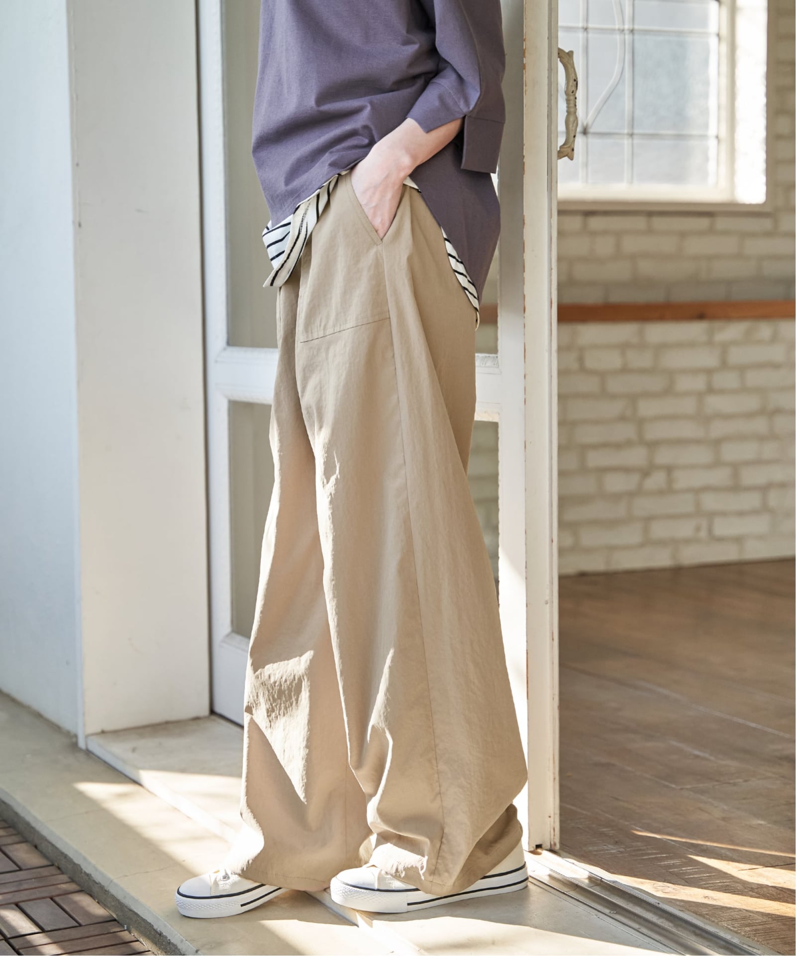 接触冷感／速乾】ドライテックチノベイカーパンツ,ikka| TOKYO DESIGN