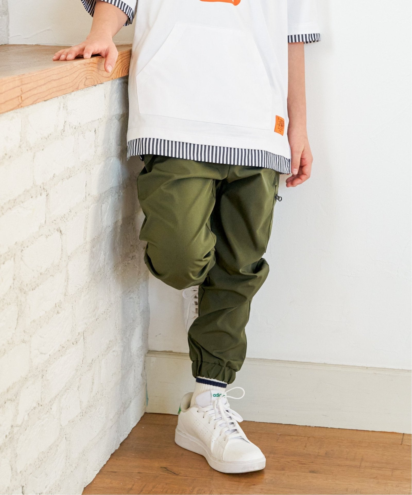 リップジップカーゴジョガーパンツ（120~160cm）,ikka| TOKYO DESIGN
