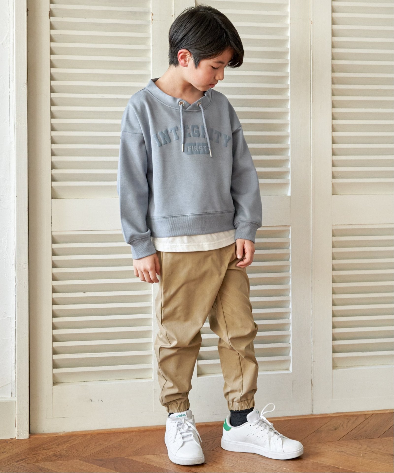 リップジップカーゴジョガーパンツ（120~160cm）,ikka| TOKYO DESIGN