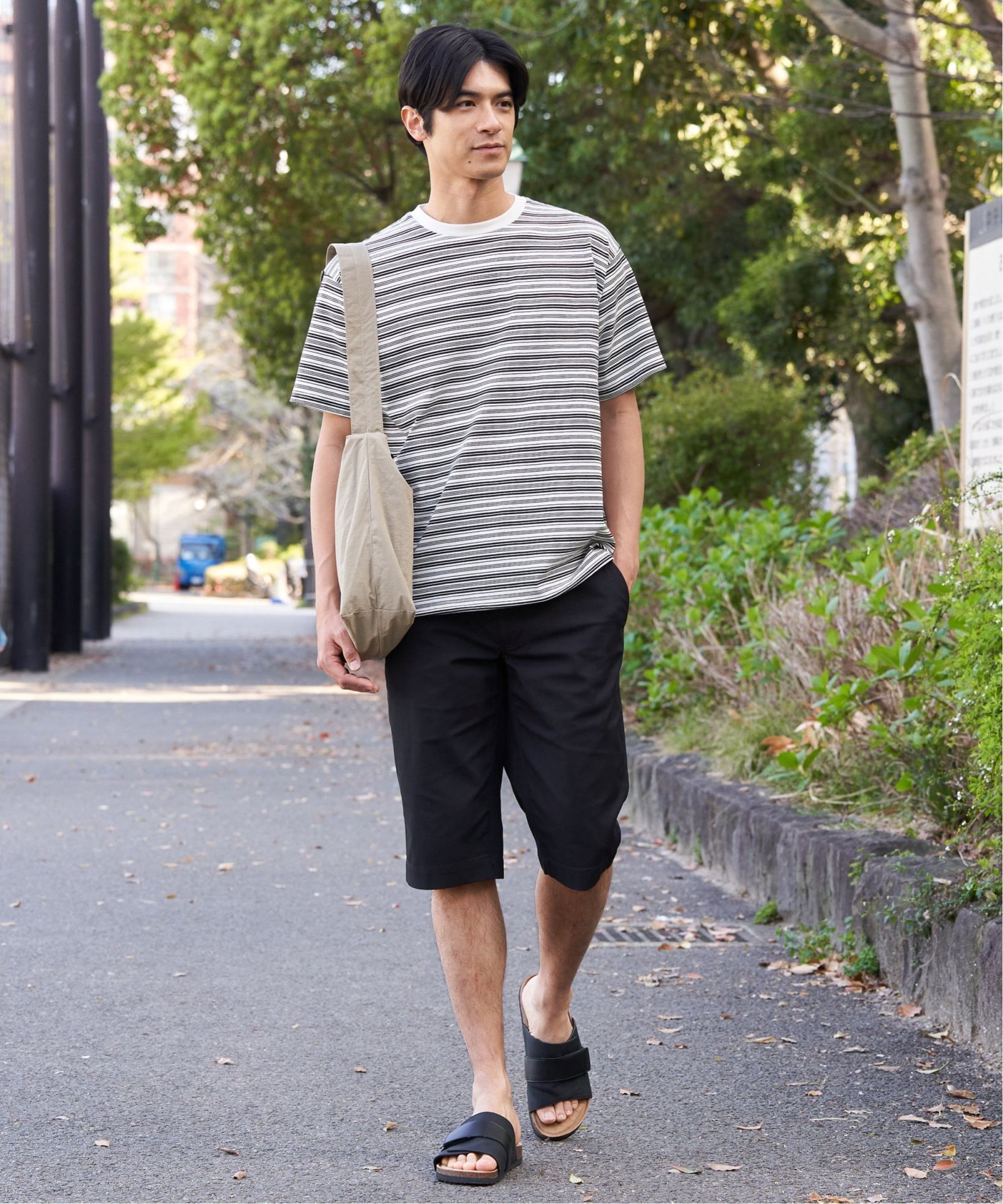 MonoMax × 小泉孝太郎】6.5分丈ドビーイージーハーフパンツ「小泉