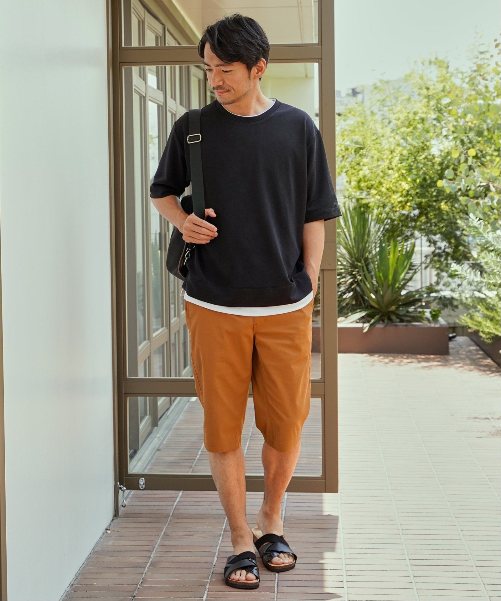 MonoMax × 小泉孝太郎】6.5分丈ドビーイージーハーフパンツ「小泉