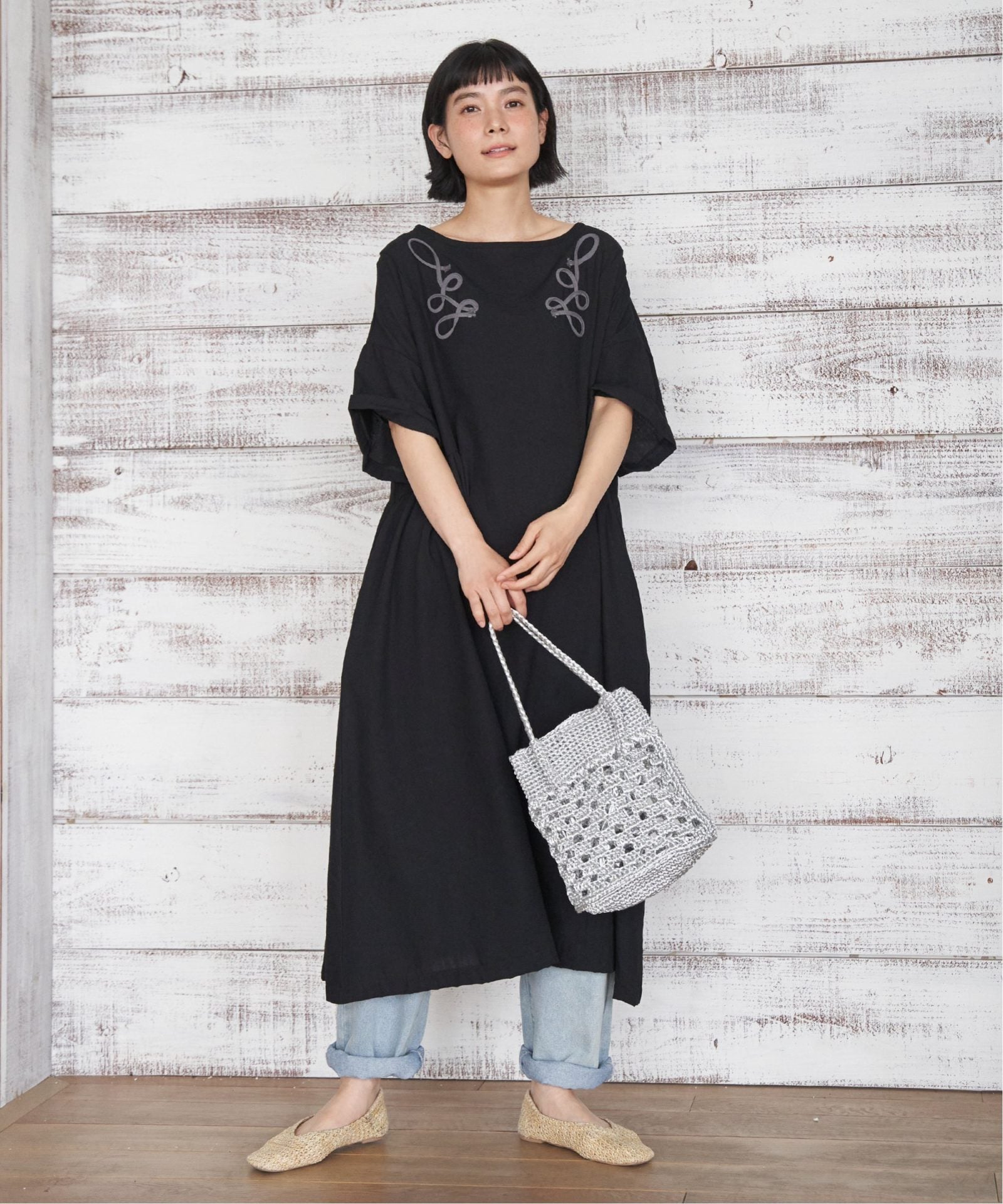 コード刺繍ロングワンピース,LBC| TOKYO DESIGN CHANNEL