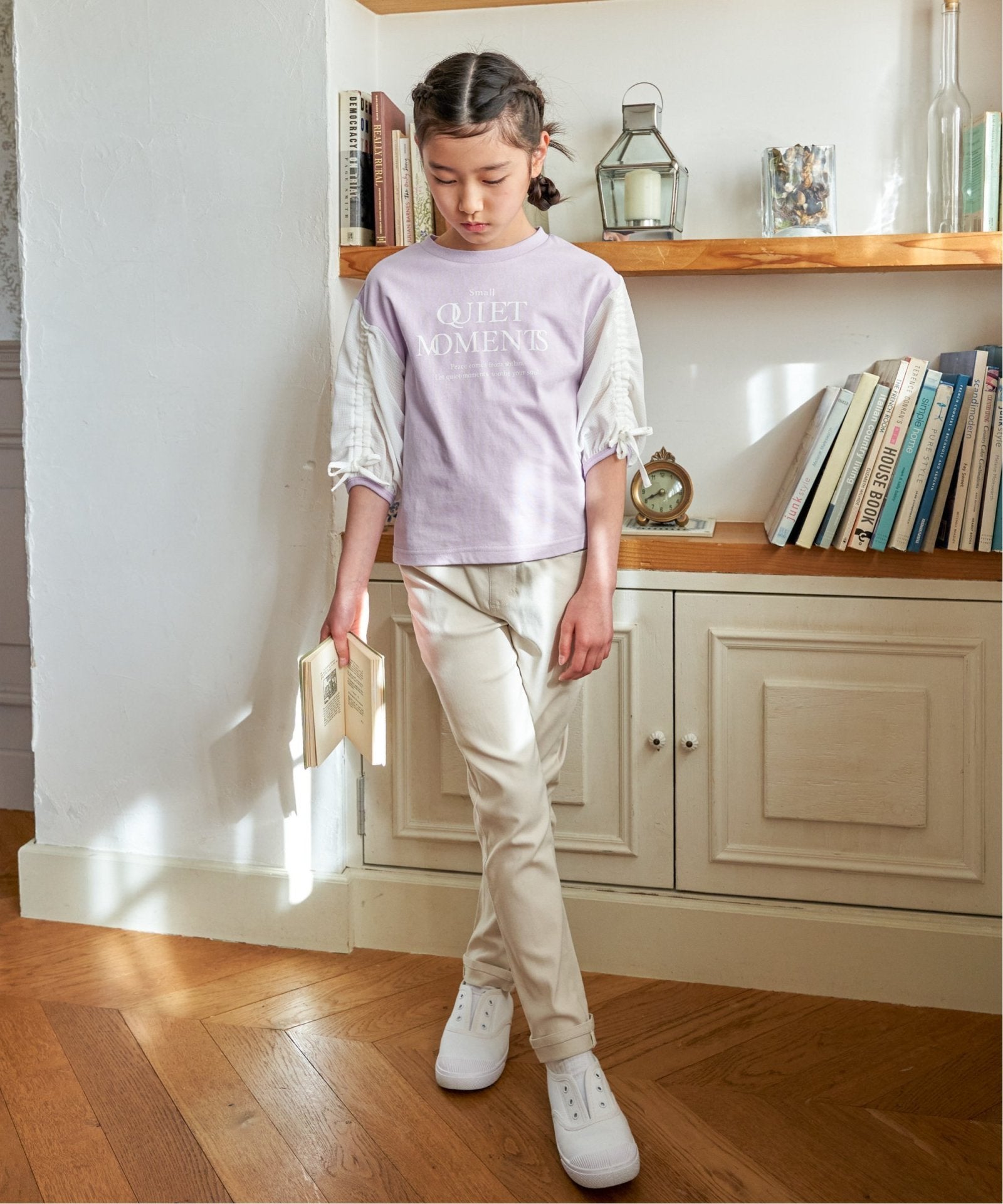 tomoさま専用 袖布帛シャーリング7分Tシャツ（120~160cm）,ikka| TOKYO DESIGN CHANNEL
