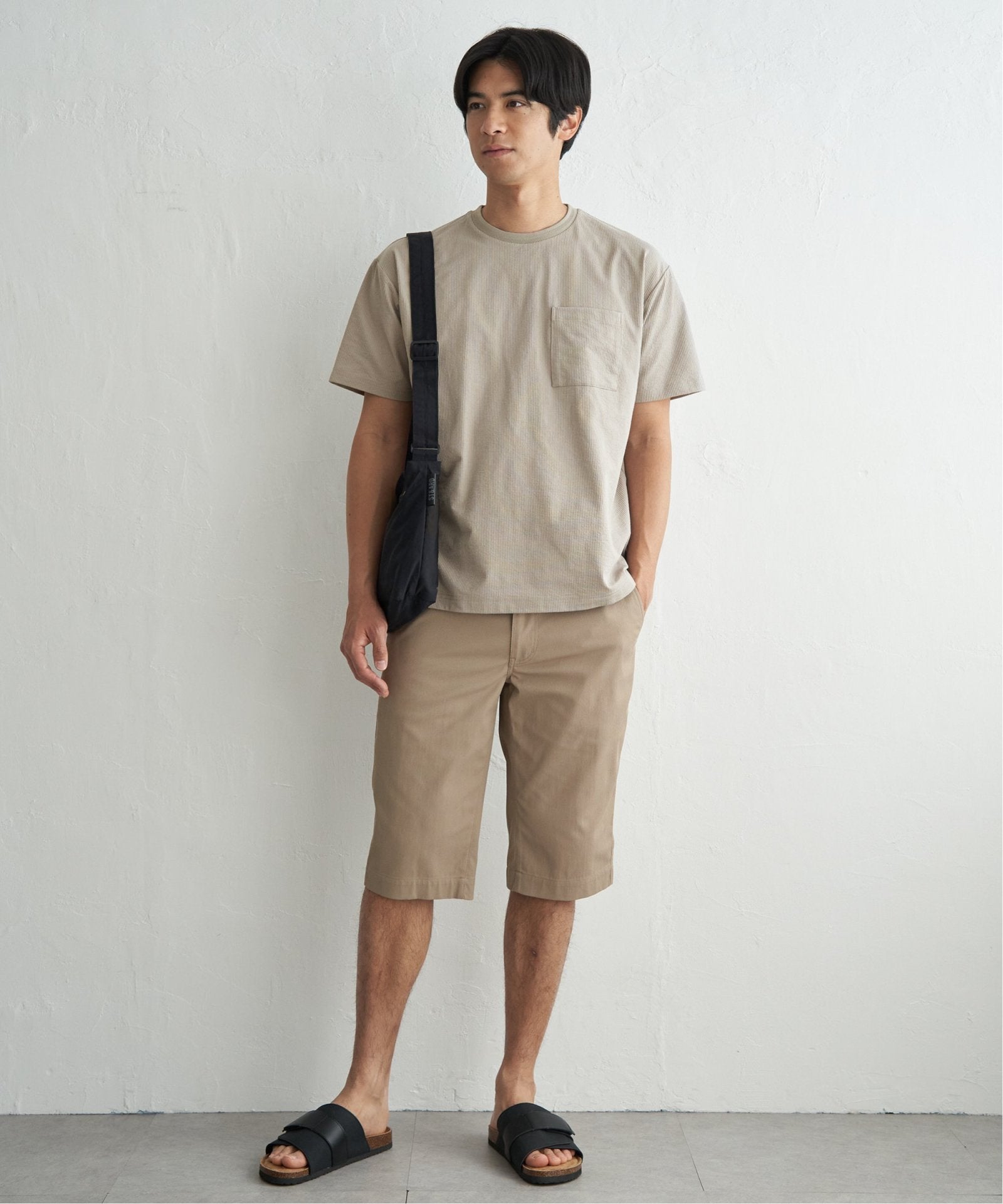 接触冷感／吸水速乾】冷感DRYサッカーポケットTシャツ,ikka| TOKYO