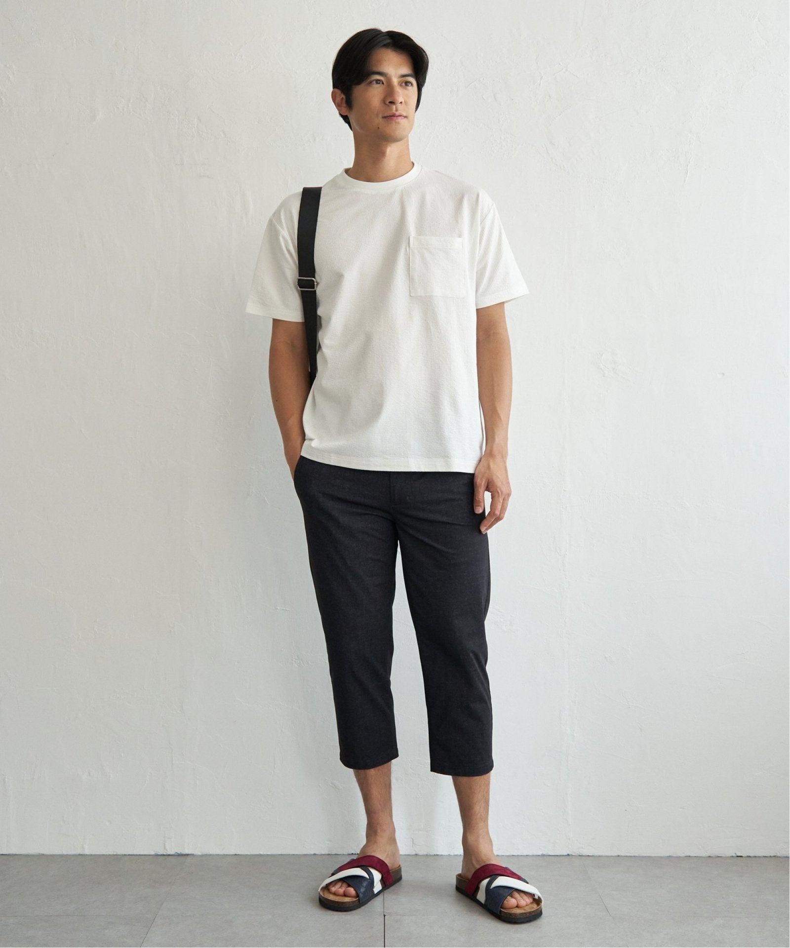 接触冷感／吸水速乾】冷感DRYサッカーポケットTシャツ,ikka| TOKYO