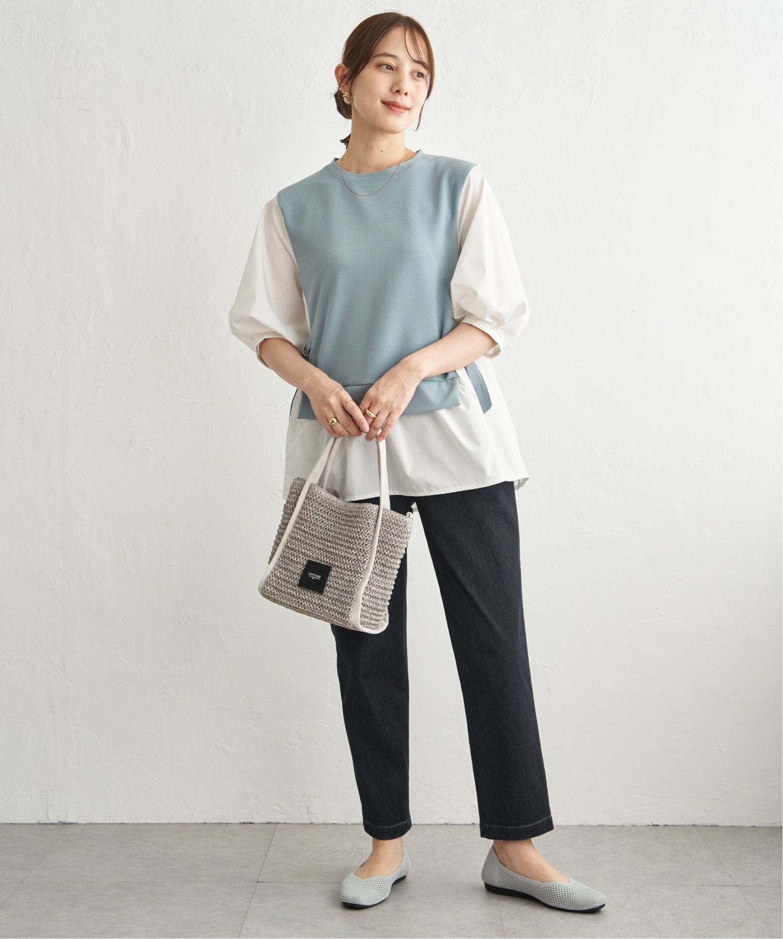 異素材切り替えフェイクレイヤード,ikka| TOKYO DESIGN CHANNEL