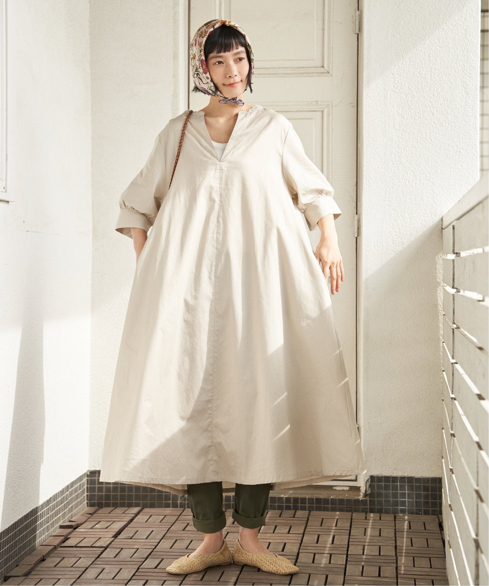 未使用級 MEYAME COTTON DRESS コットン　スキッパーワンピース コットンスキッパーロングワンピース,LBC| TOKYO DESIGN CHANNEL
