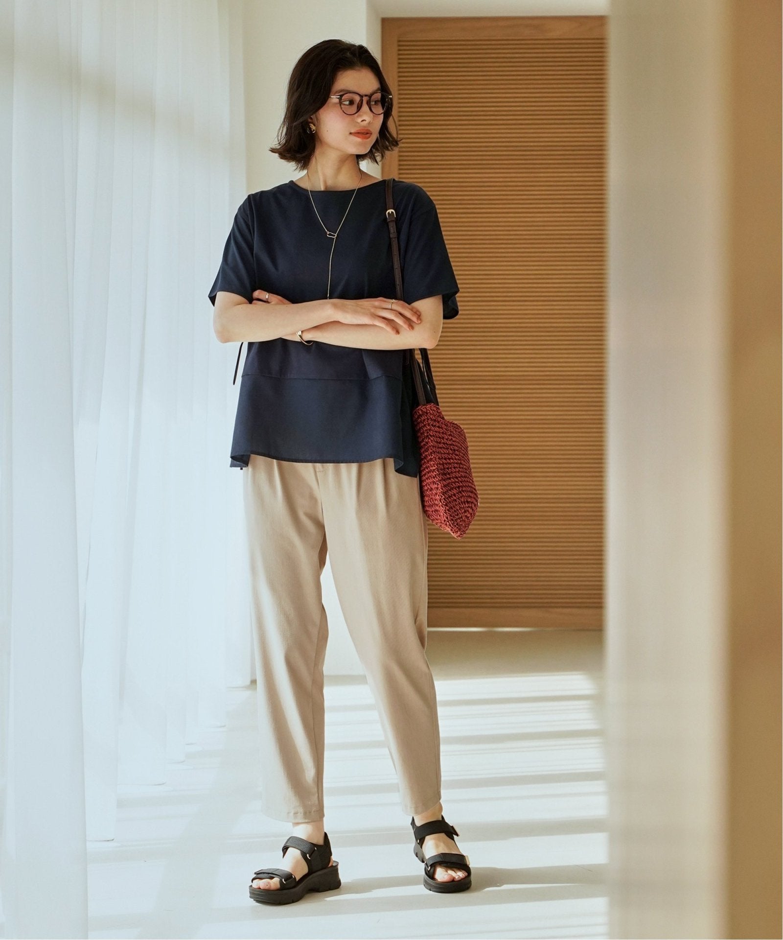 雑材こま編み2WAYショルダーバッグ,ikka| TOKYO DESIGN CHANNEL