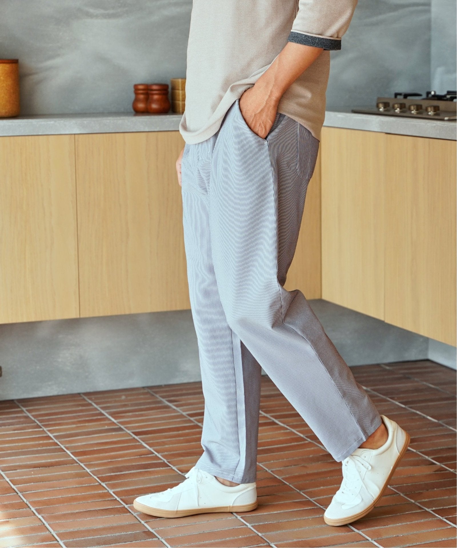 接触冷感】シアサッカーパンツ,ikka| TOKYO DESIGN CHANNEL
