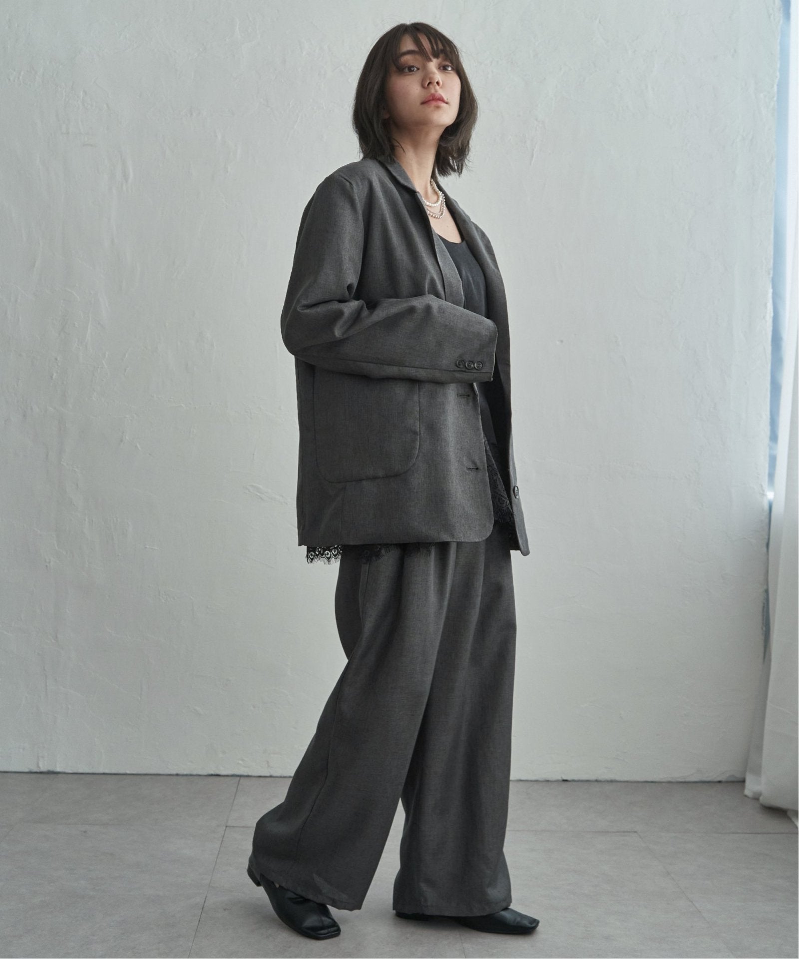 セットアップ対応】リネンライク2タックパンツ,notch.| TOKYO DESIGN