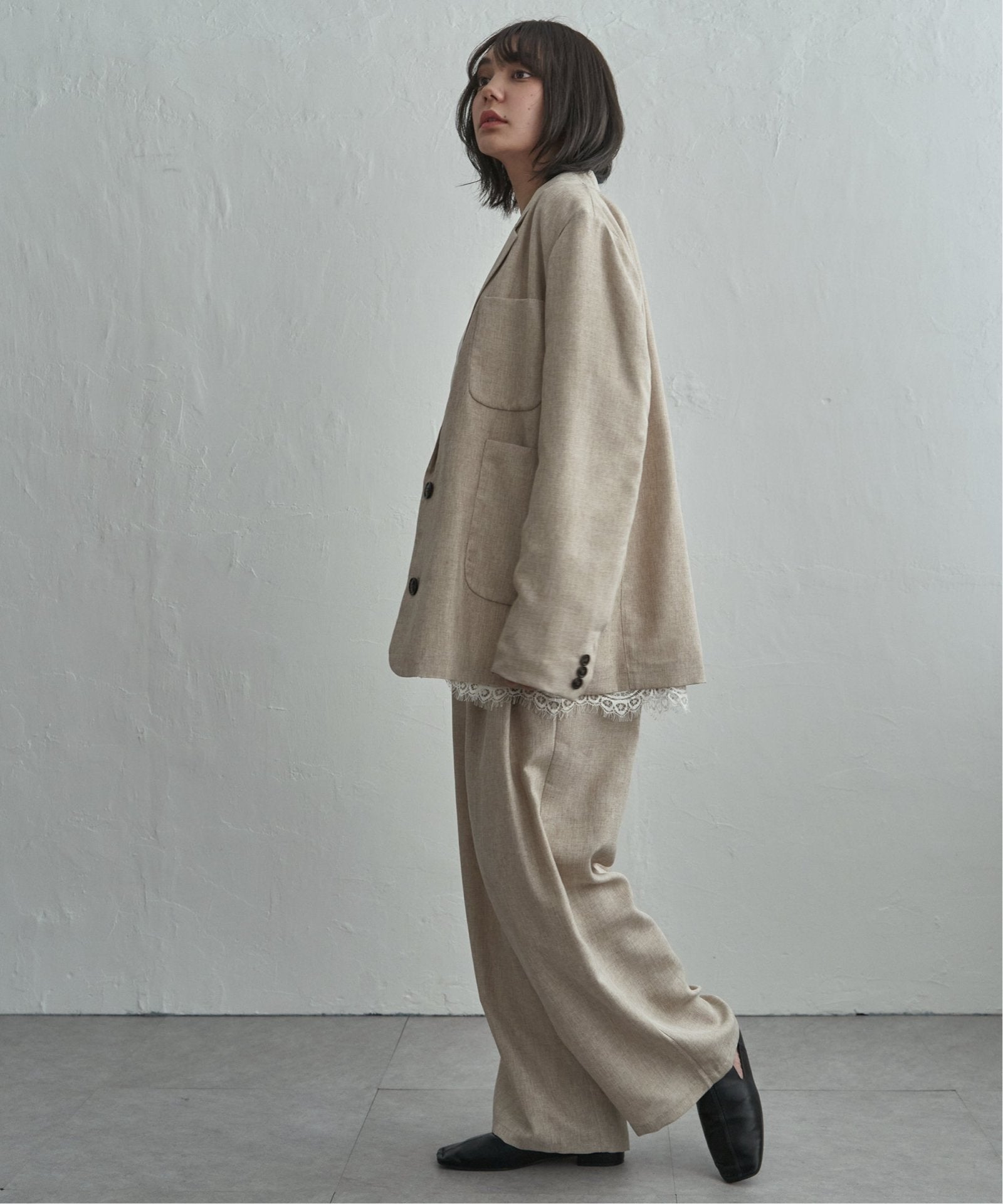 セットアップ対応】リネンライク2タックパンツ,notch.| TOKYO DESIGN