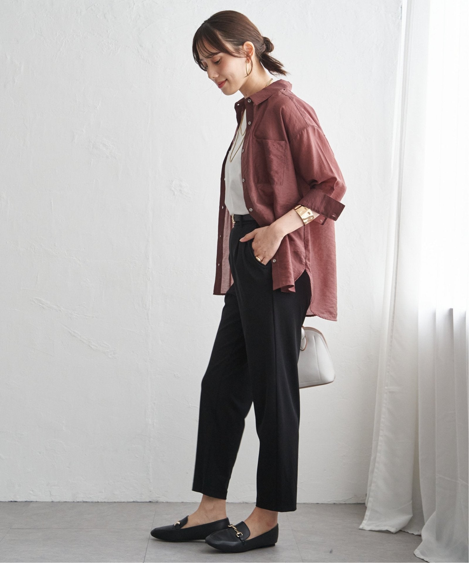 お得だ値】シアーシャツアンサンブル【2点セット】,ikka| TOKYO DESIGN