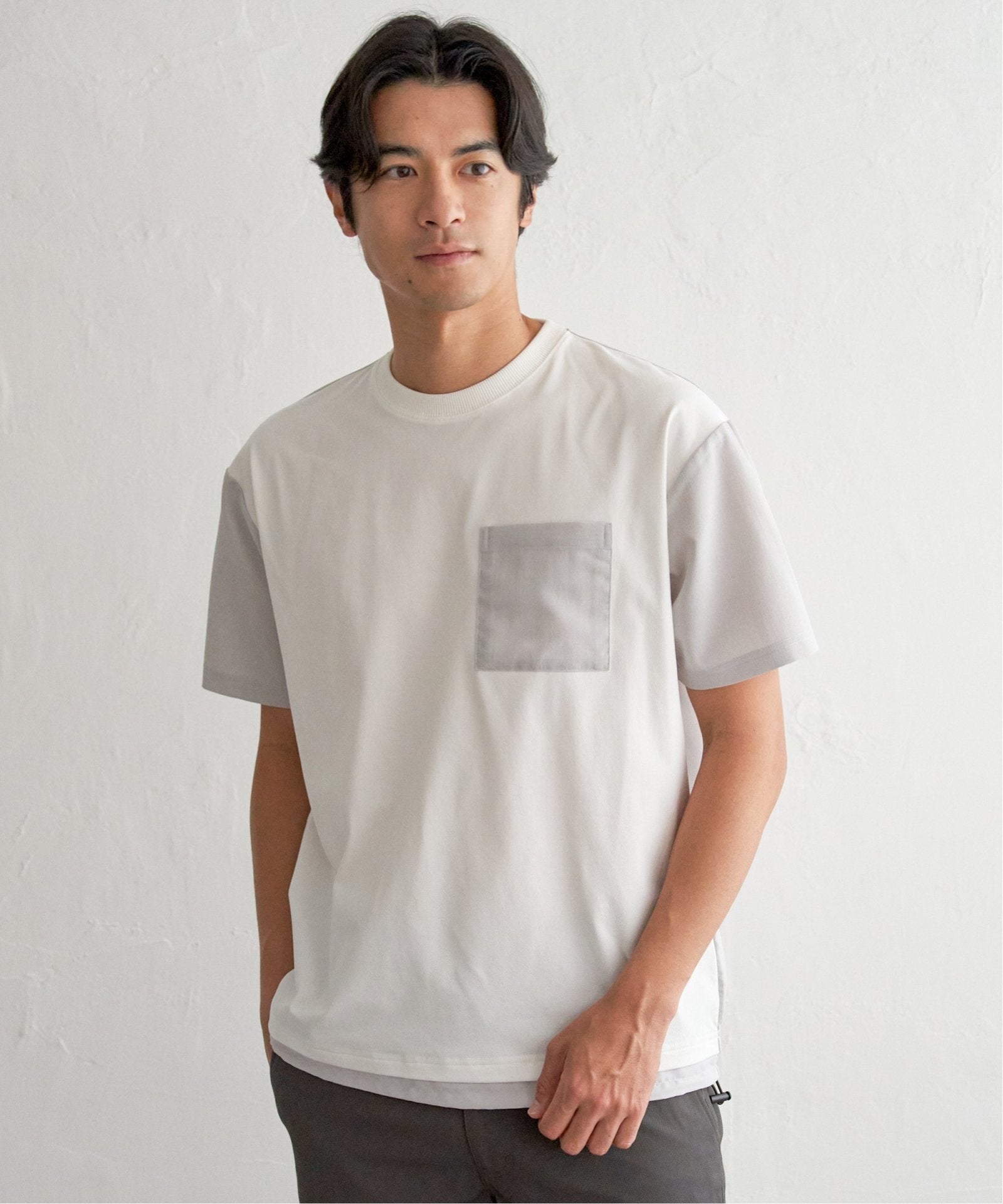  ITALIA Tシャツ 新品タグ付き 冷感異素材コンビTシャツ,ikka| TOKYO DESIGN CHANNEL