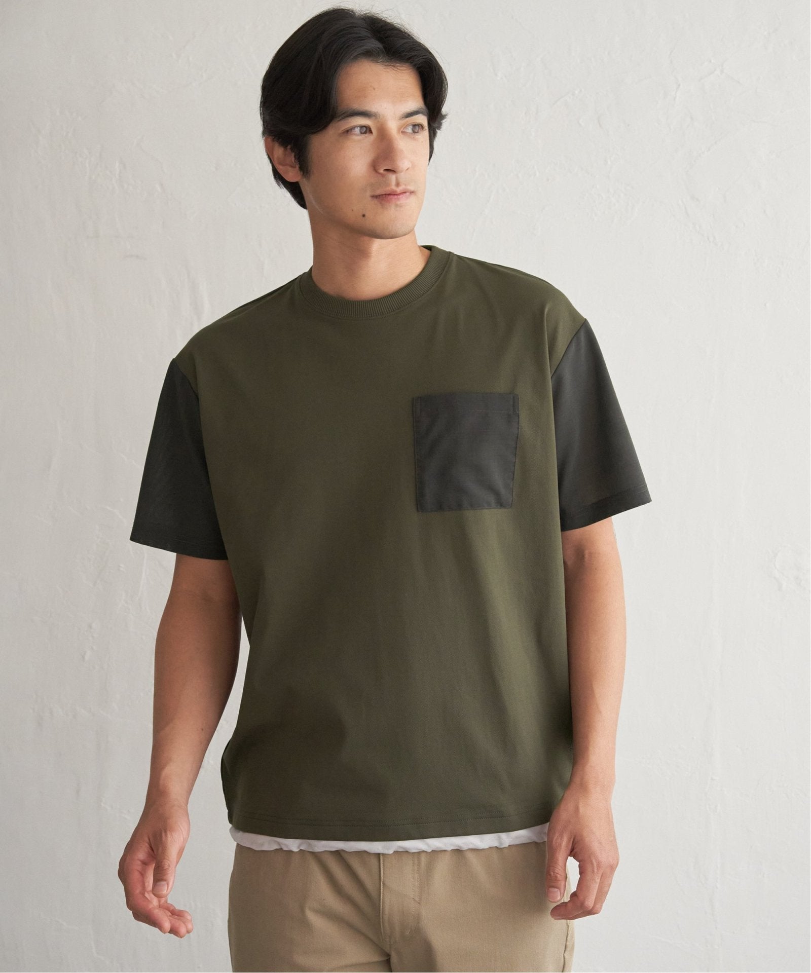 冷感異素材コンビTシャツ,ikka| TOKYO DESIGN CHANNEL