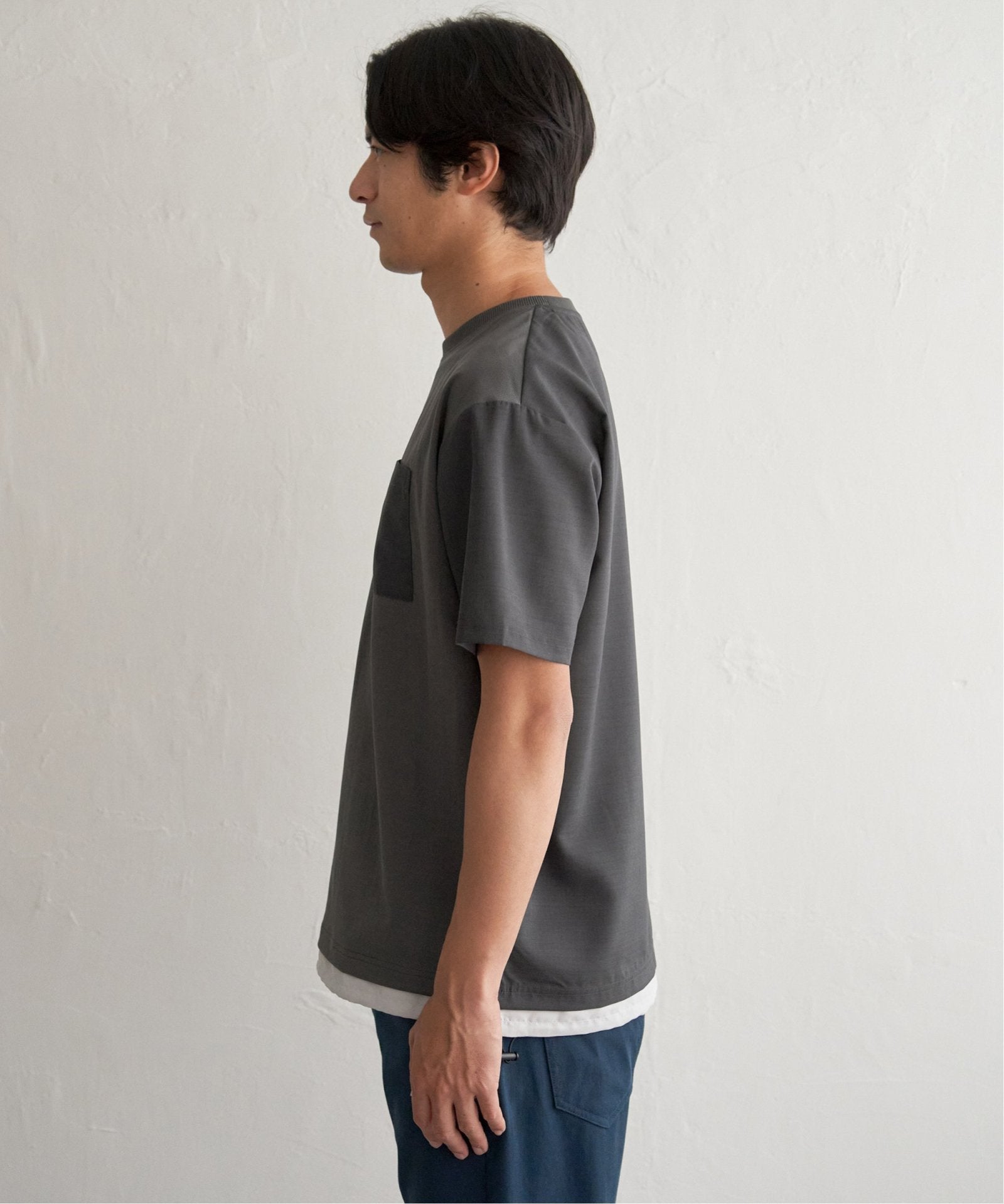 冷感異素材コンビTシャツ,ikka| TOKYO DESIGN CHANNEL