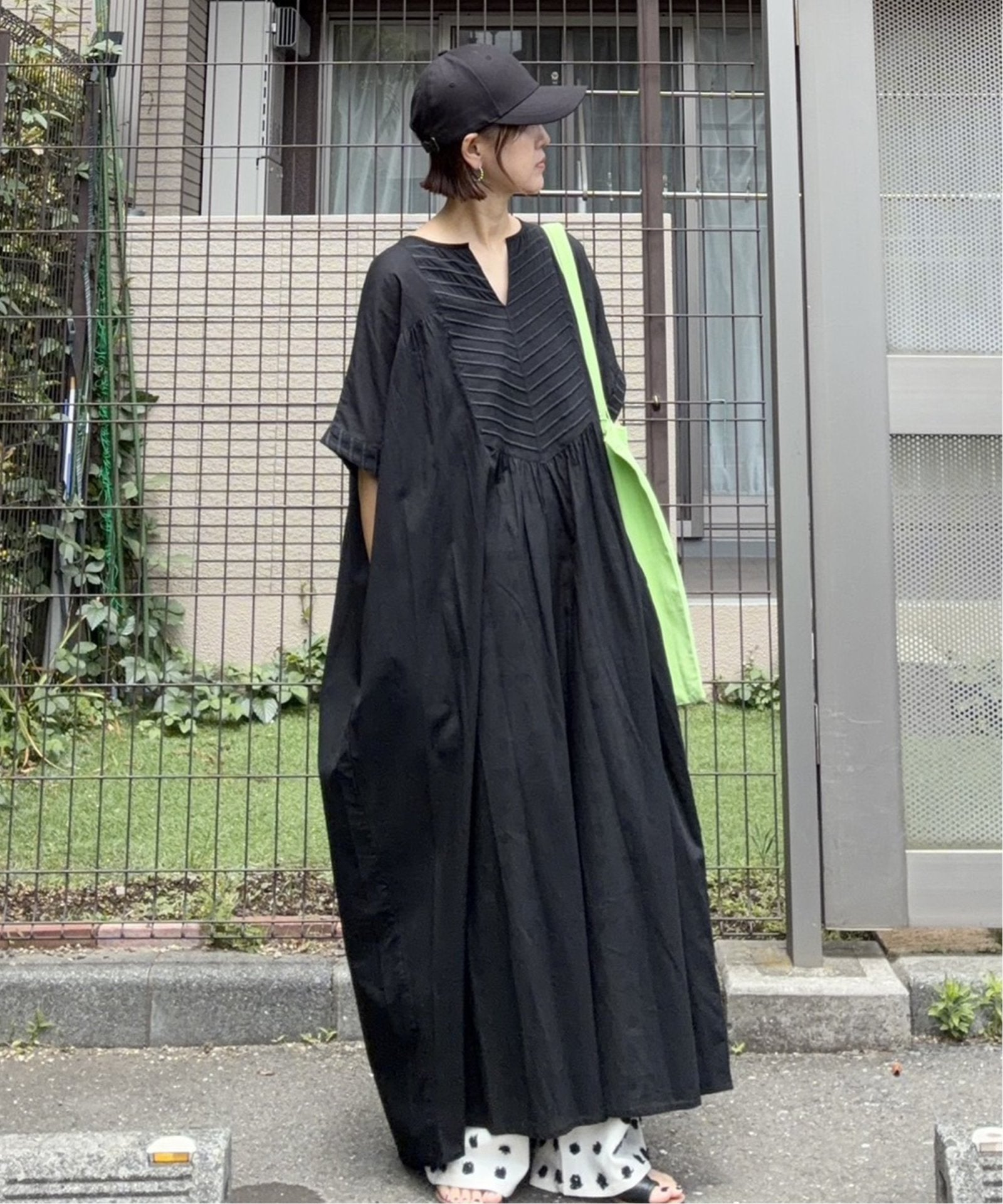 Max Mara Studio　スキッパー　チュニックブラウス　膝丈ワンピース 高身長さんサイズ有］【notch. by KR 】フロント刺繍スキッパー