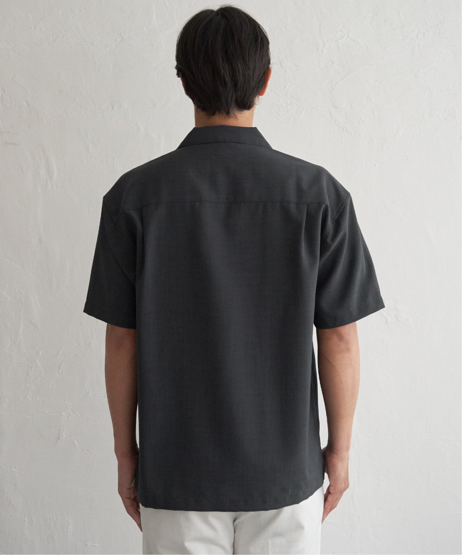 リネンライク冷感切り替えオープンカラーシャツ,ikka| TOKYO DESIGN