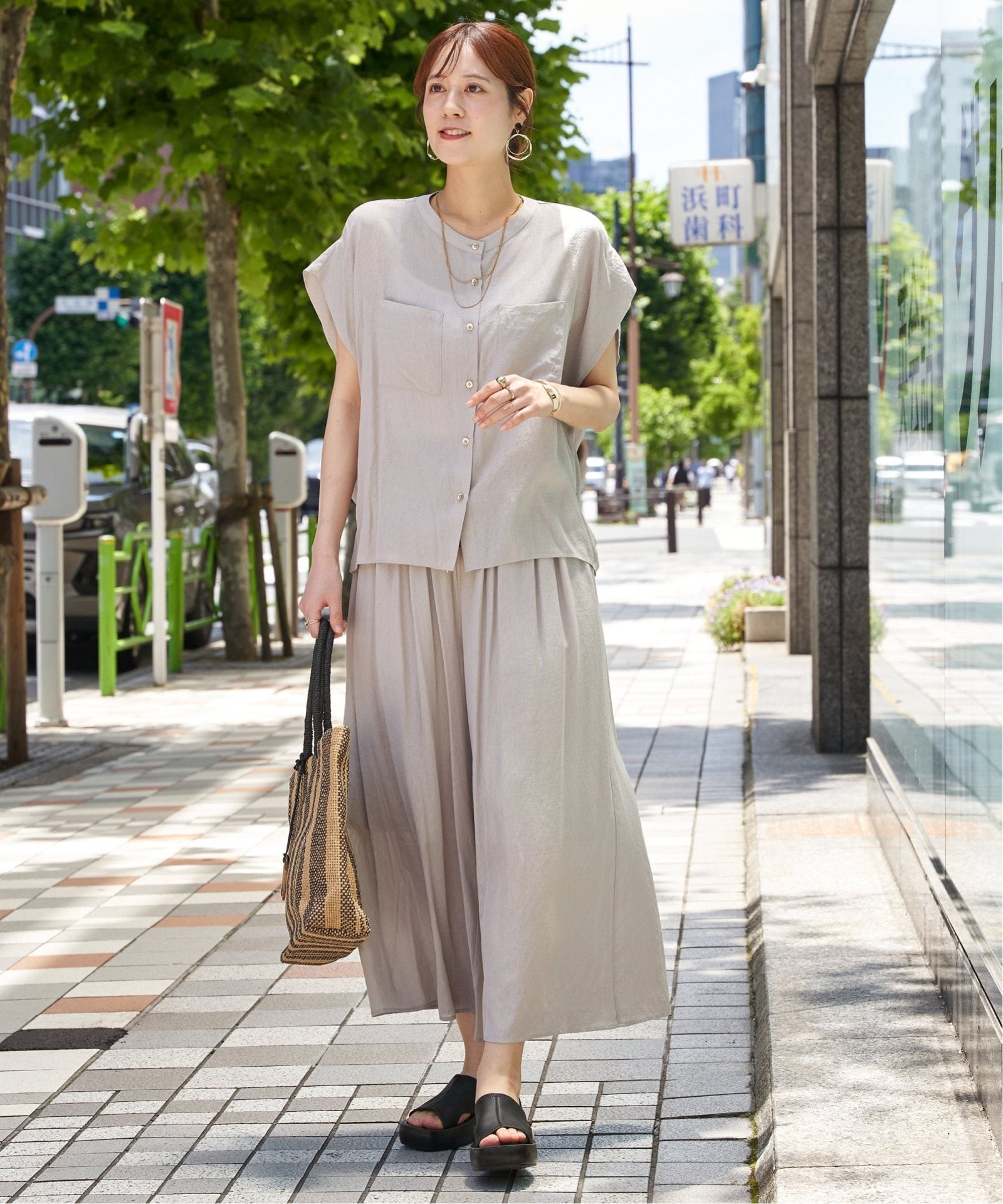 セットアップ対応】冷感ボイルラップスカーチョ,ikka| TOKYO DESIGN