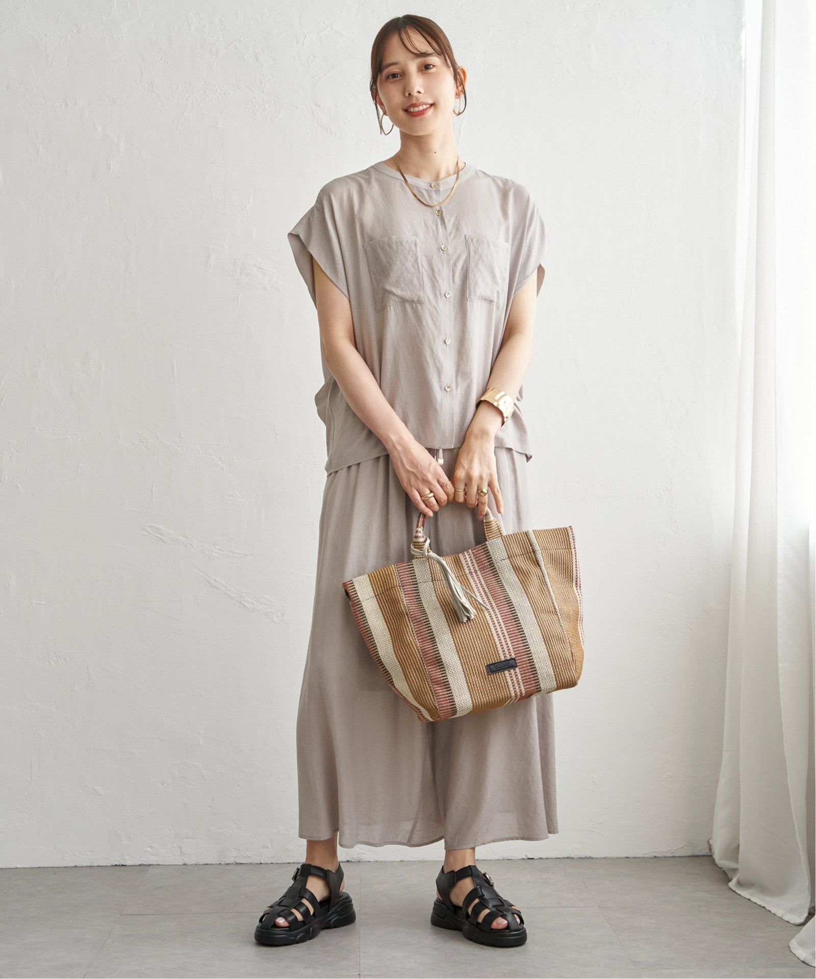 セットアップ対応】冷感ボイルラップスカーチョ,ikka| TOKYO DESIGN