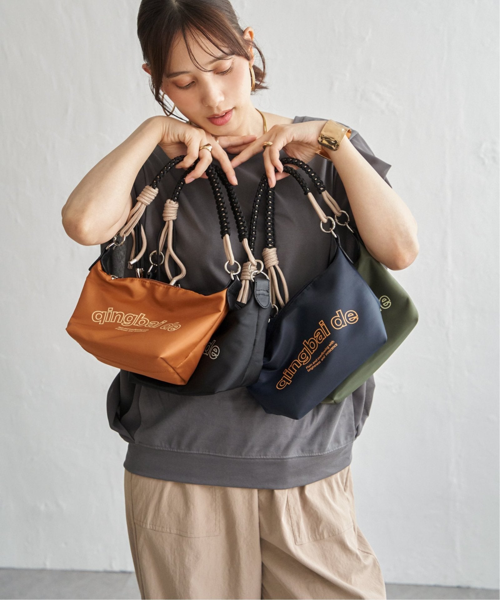 撥水】ロゴ入り2WAYミニショルダーバッグ,ikka| TOKYO DESIGN CHANNEL