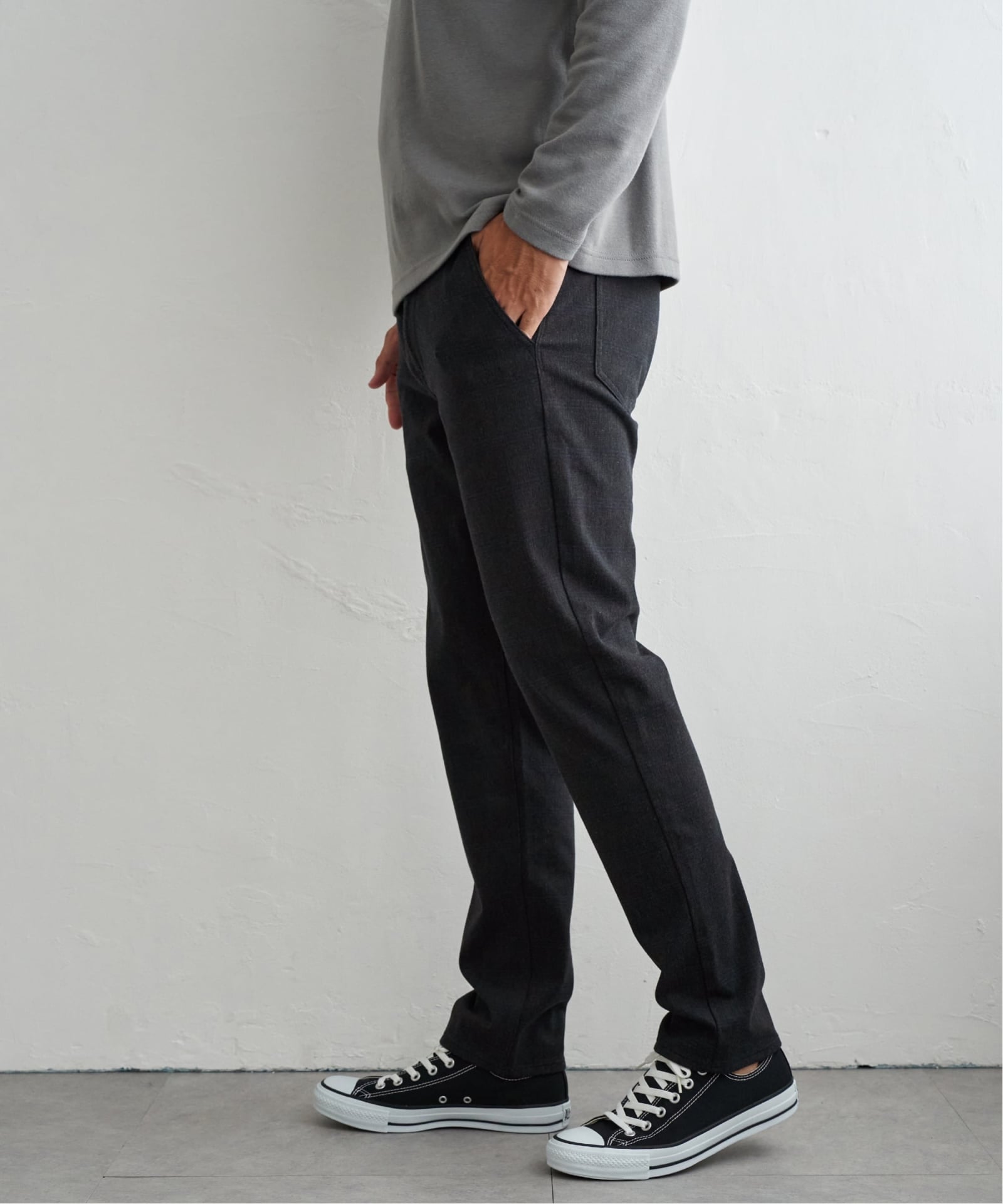 GOKU楽パンツ EASY STRETCH 起毛チェック5P,ikka| TOKYO DESIGN CHANNEL