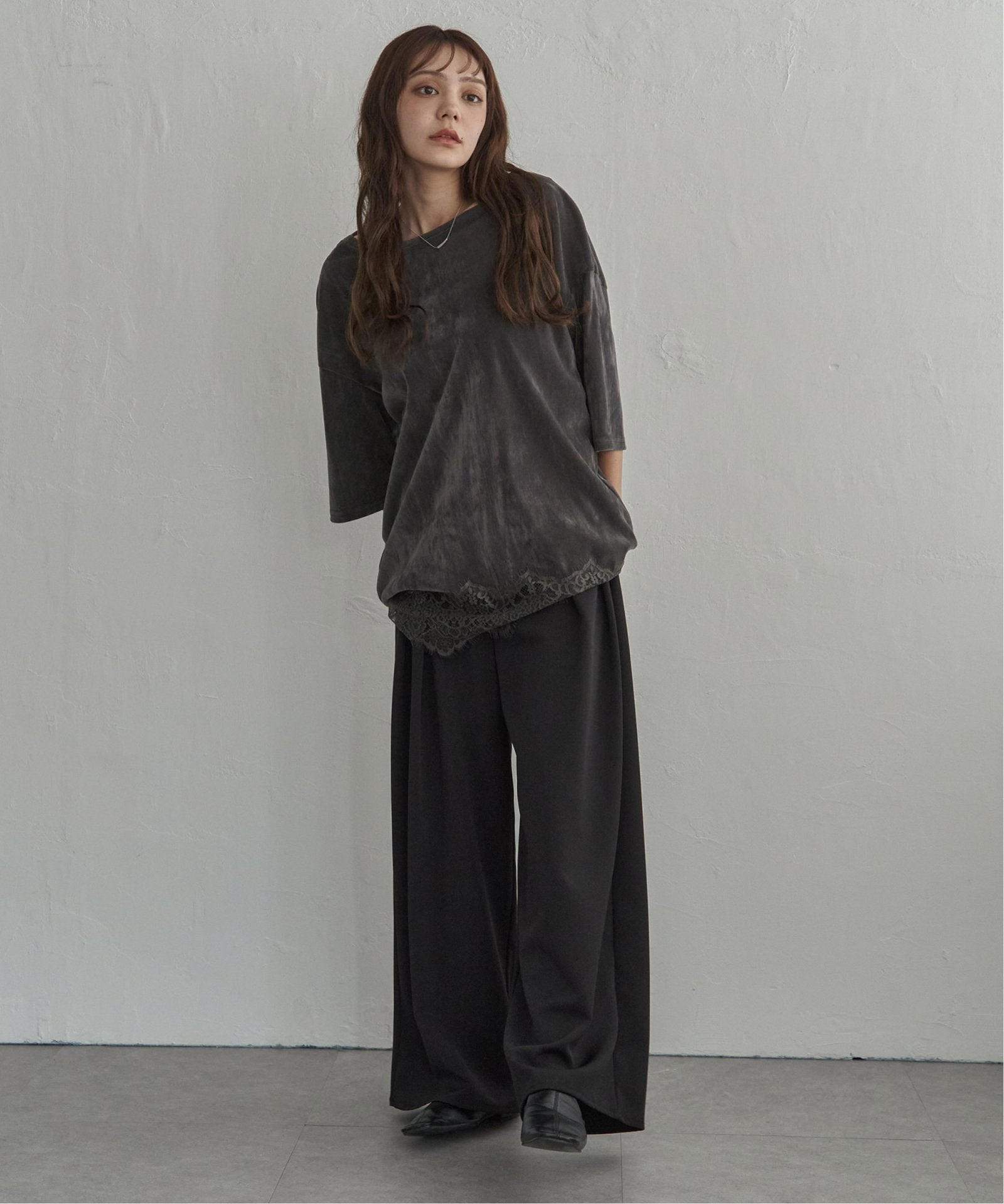 シアーベロア裾レースTシャツ,notch.| TOKYO DESIGN CHANNEL