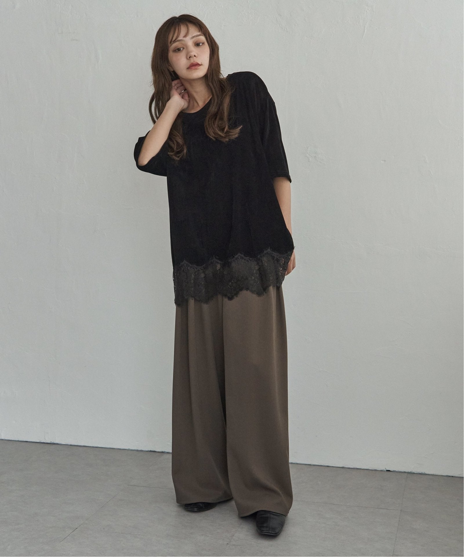 シアーベロア裾レースTシャツ,notch.| TOKYO DESIGN CHANNEL