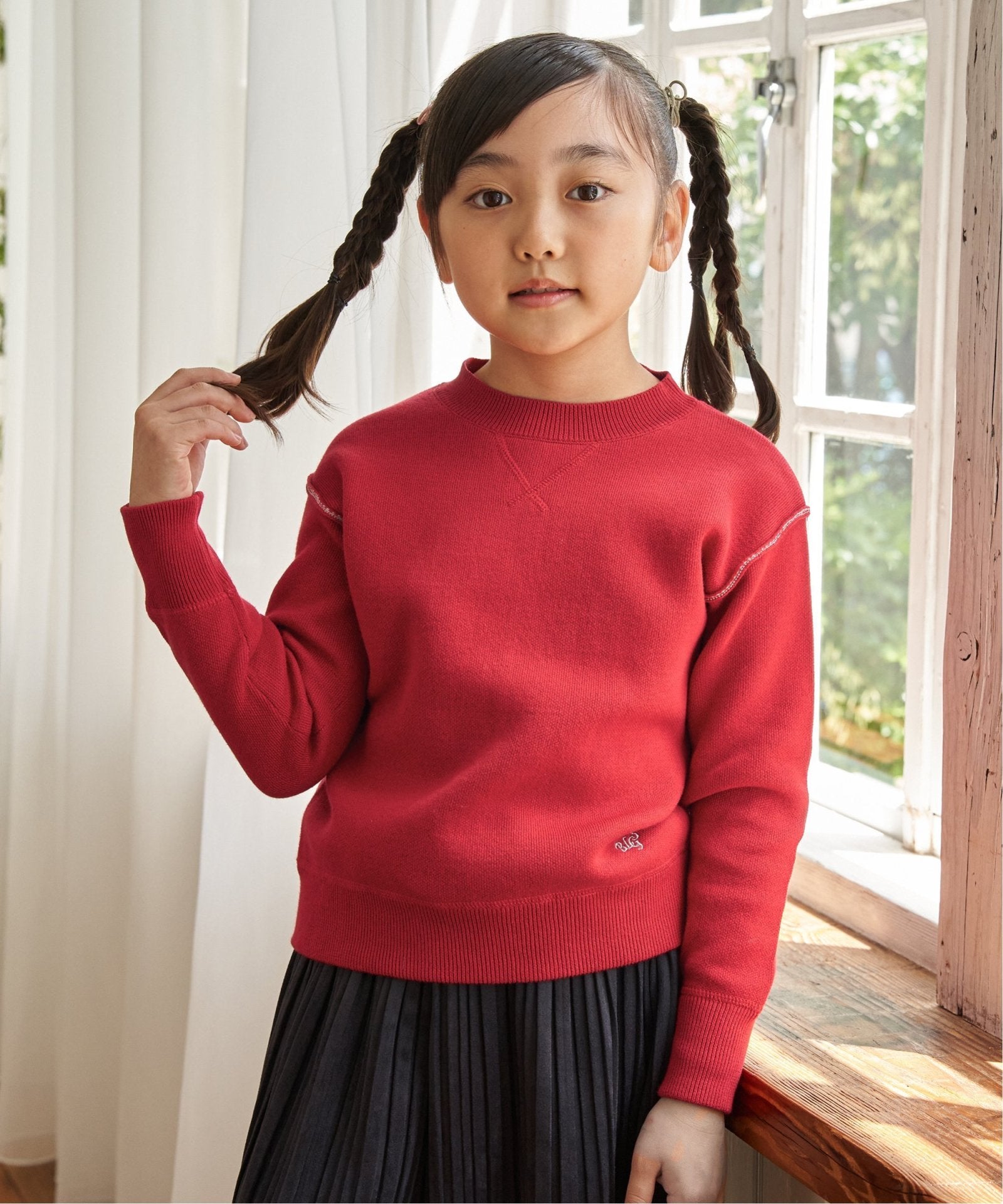 デニムライクMIX BIGポケTシャツ（120~160cm）,ikka| TOKYO DESIGN CHANNEL