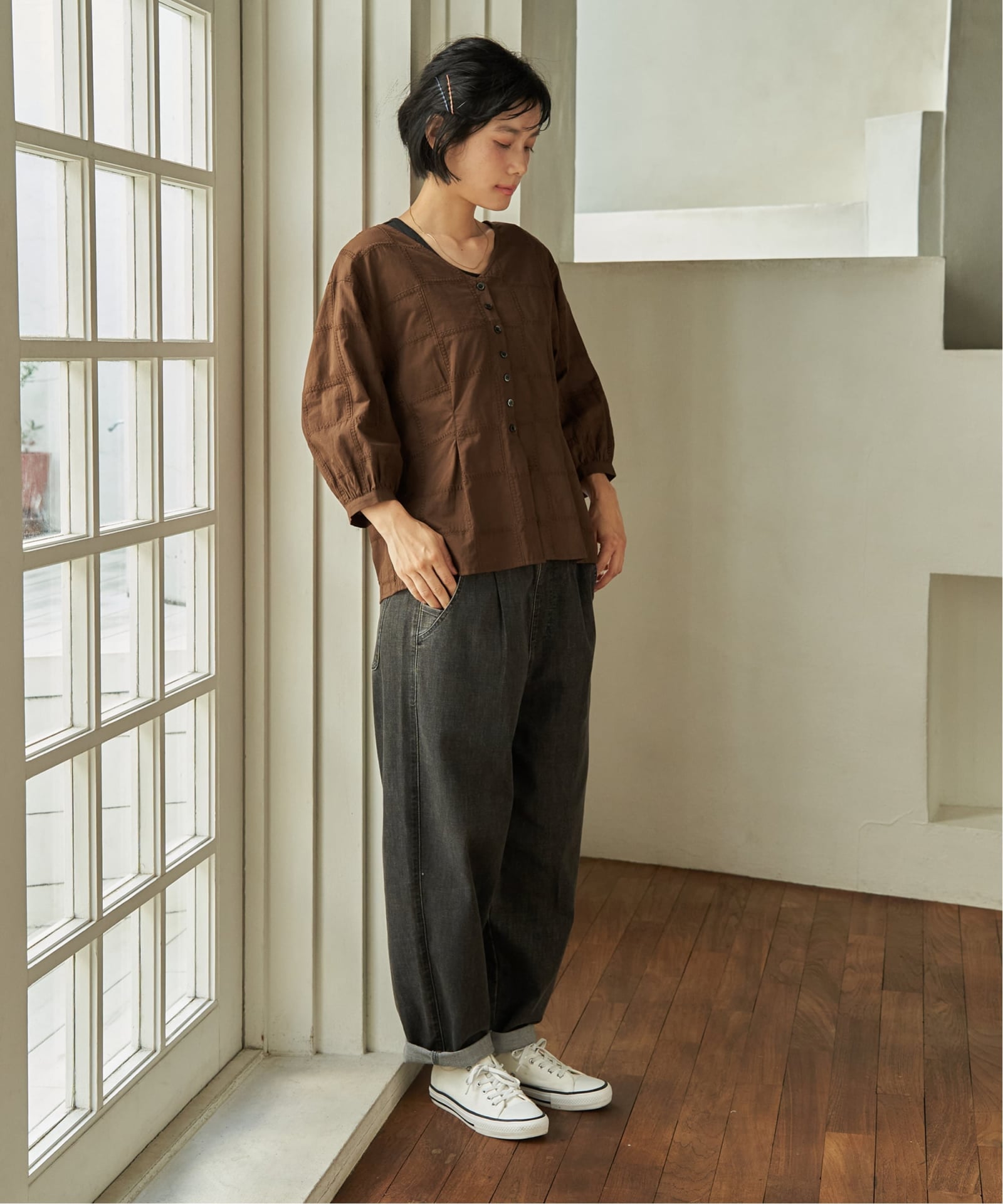パッチワーク風刺繍ブラウス,LBC| TOKYO DESIGN CHANNEL