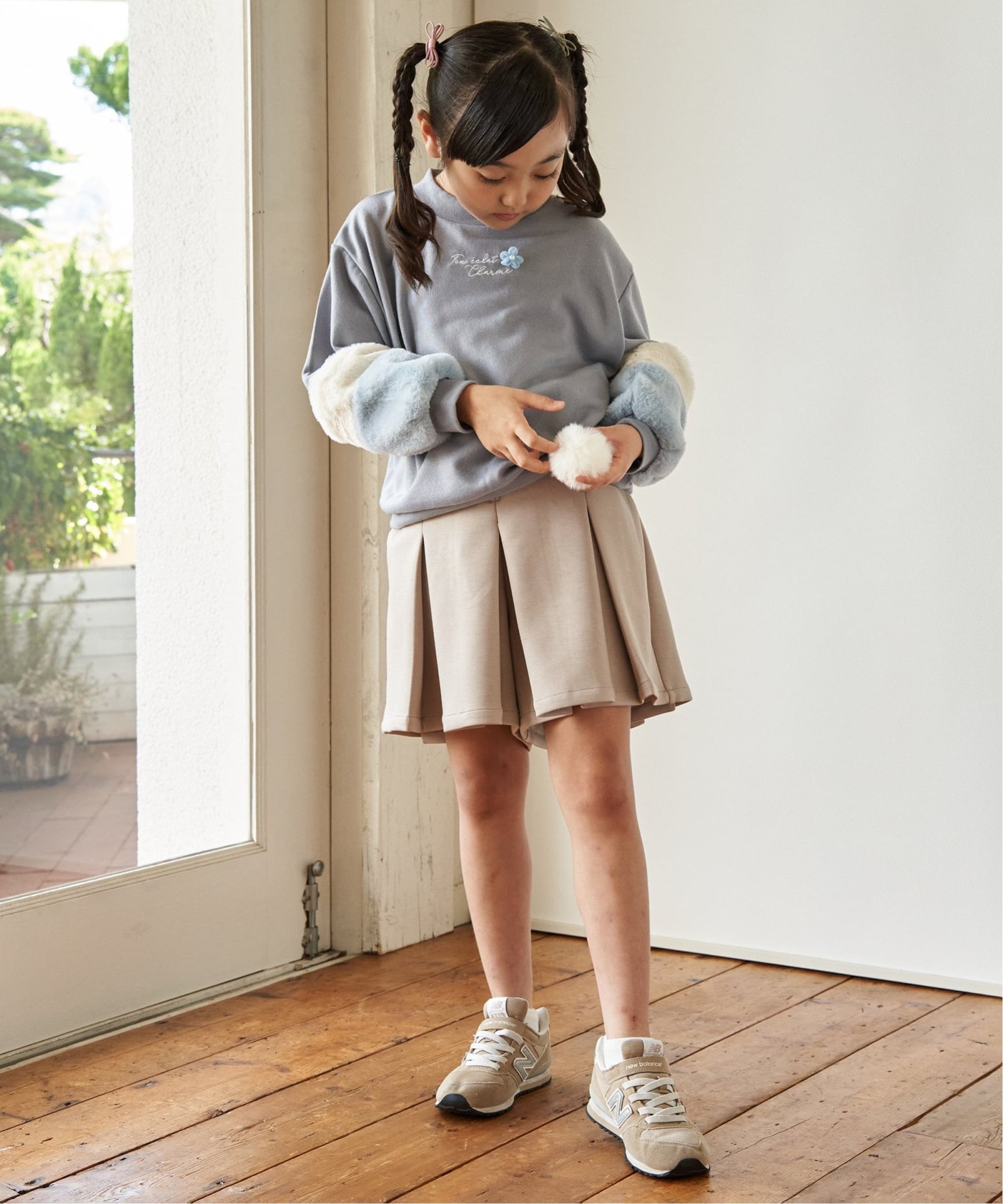ポンポン付きダンボールキュロット（120~160cm）,ikka| TOKYO DESIGN