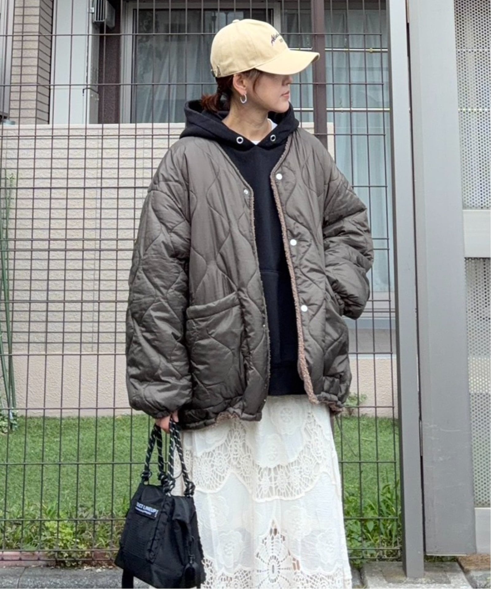 notch. by KR 】リバーシブルボアキルティングジャケット,notch