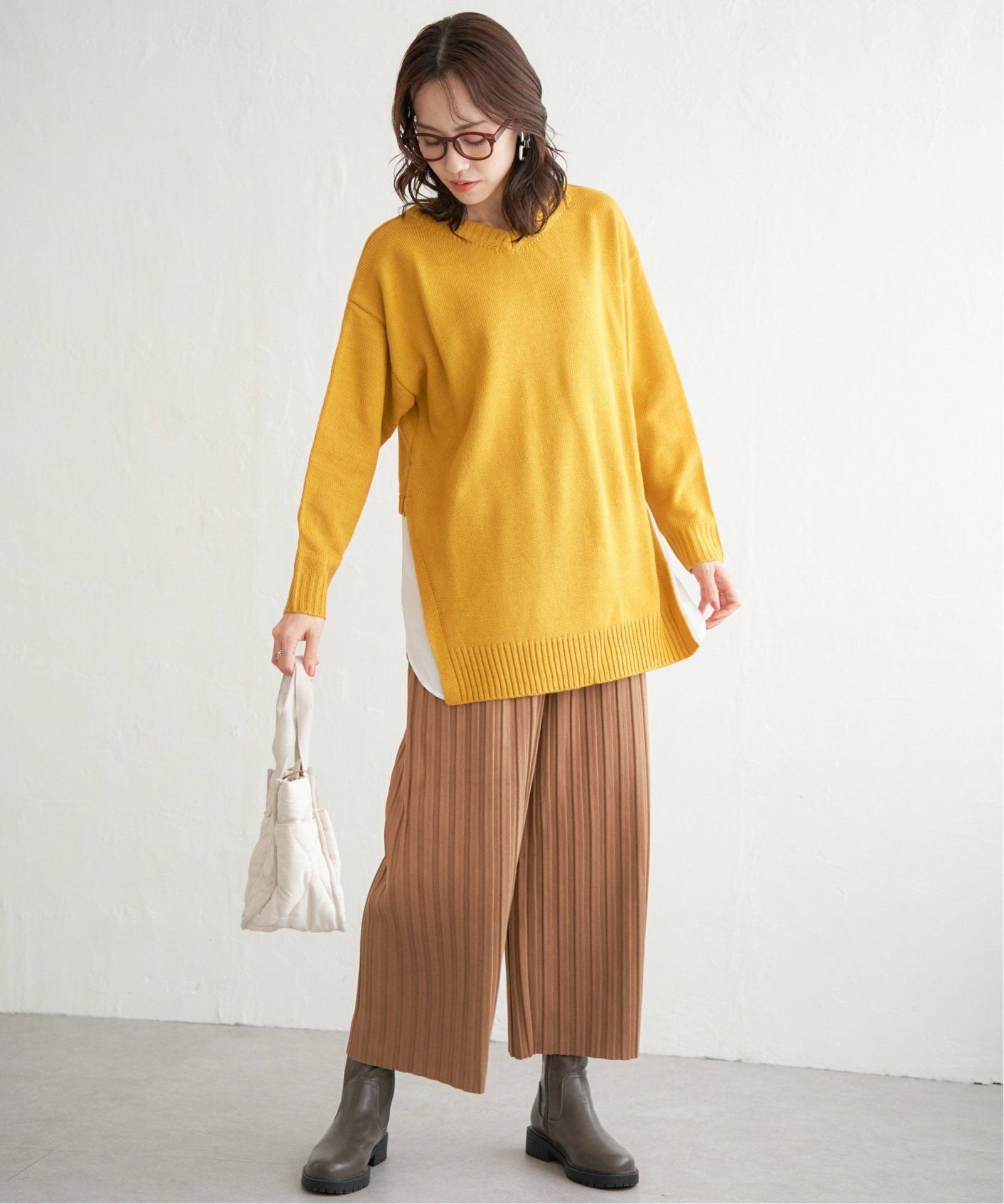 スエード調プリーツワイドパンツ,30%OFF| TOKYO DESIGN CHANNEL