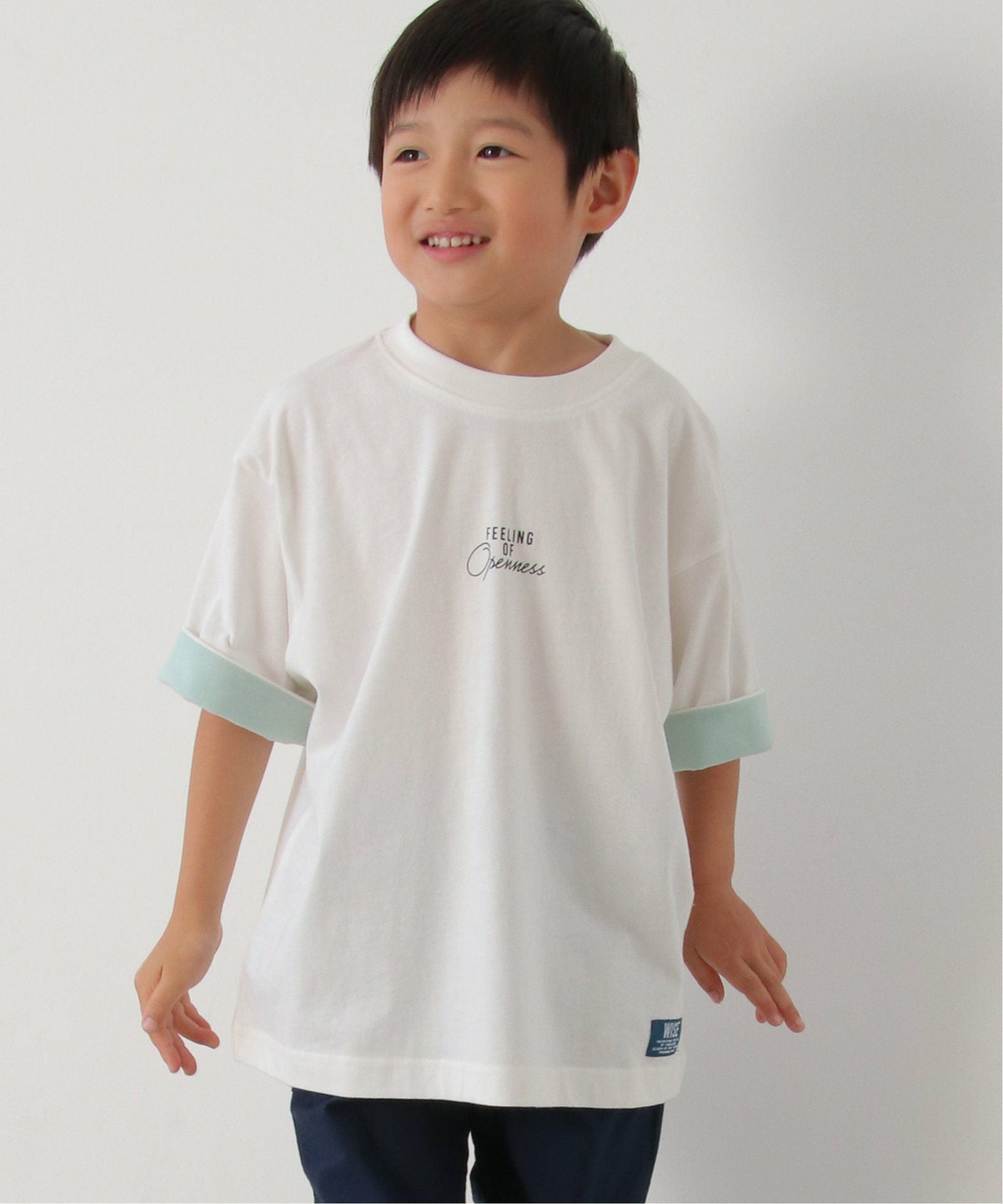 USAコットン 袖裏配色Tシャツ（120~160cm）,60%OFF| TOKYO DESIGN CHANNEL