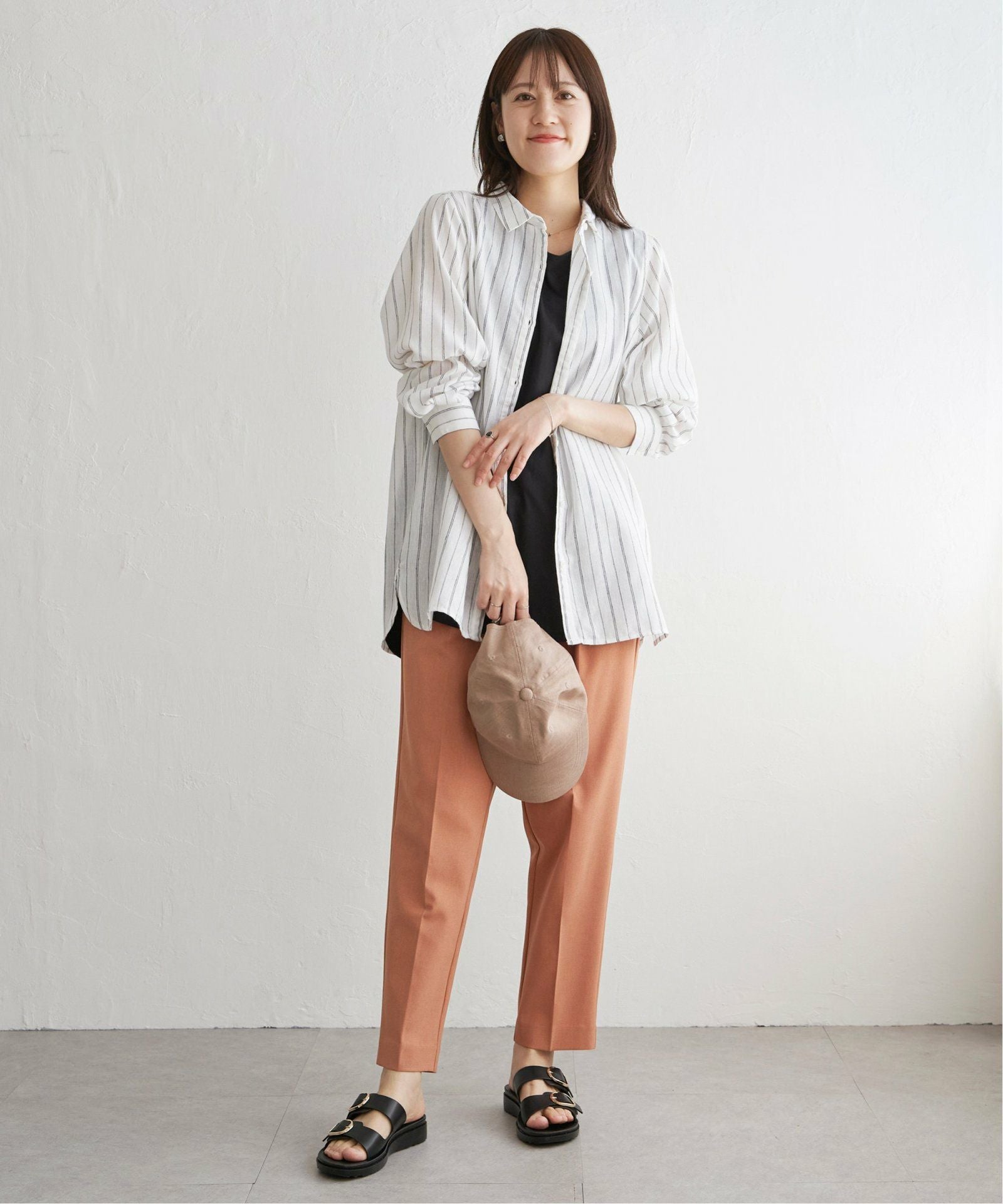 HYKE リネンコットン　長袖シャツ ブラウス フレンチリネンMIX長袖シャツ,60%OFF| TOKYO DESIGN CHANNEL