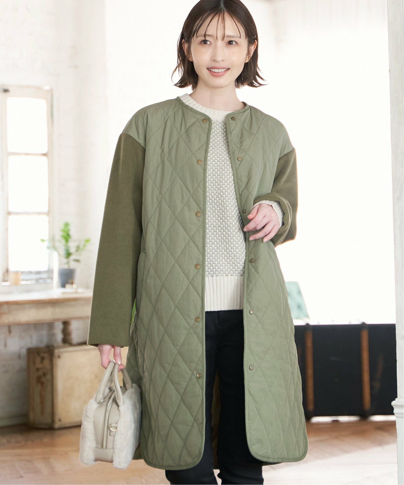 親子コーデ】切り替えキルティング軽量コート,ikka| TOKYO DESIGN CHANNEL 親子コーデ】切り替えキルティング軽量コート,ikka| TOKYO DESIGN CHANNEL
